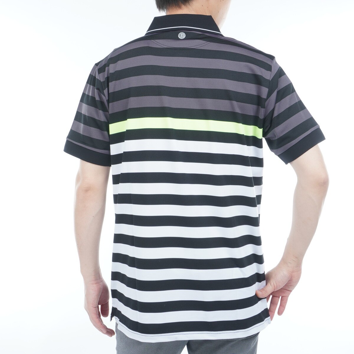 【新品】ブリーフィング BRIEFING ストライプ 半袖ポロシャツ パネル ストライプ 半袖ポロシャツ(半袖シャツ・ポロシャツ