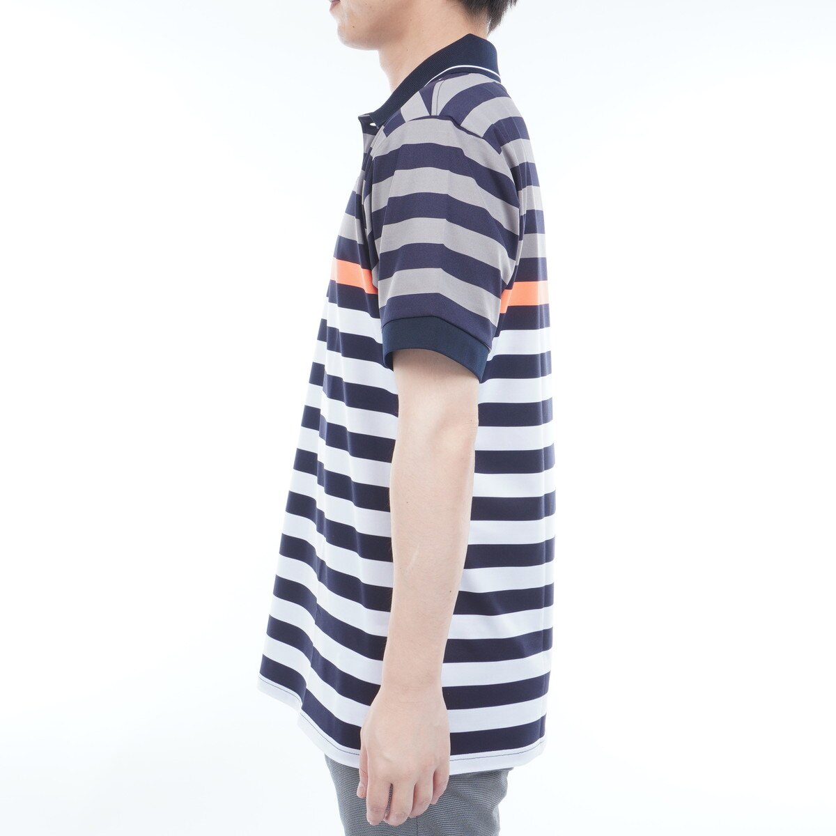 マリン ストライプ 半袖ポロシャツ(半袖シャツ・ポロシャツ