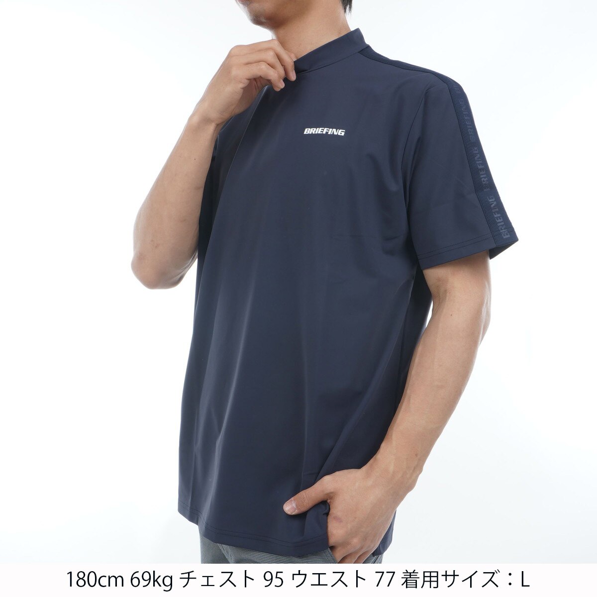 ロゴ ライン RF ハイネック半袖シャツ(半袖シャツ・ポロシャツ