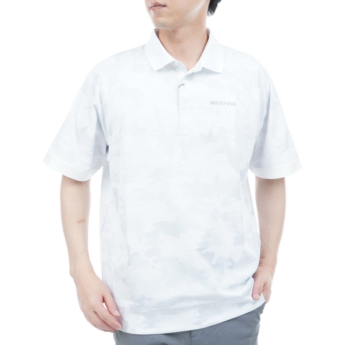 【新品】ブリーフィング／ポロシャツ／カモフラ織柄 BRIEFING - 【25SS】 MENS CAMO JQ POLO / カモフラ柄ジャカード