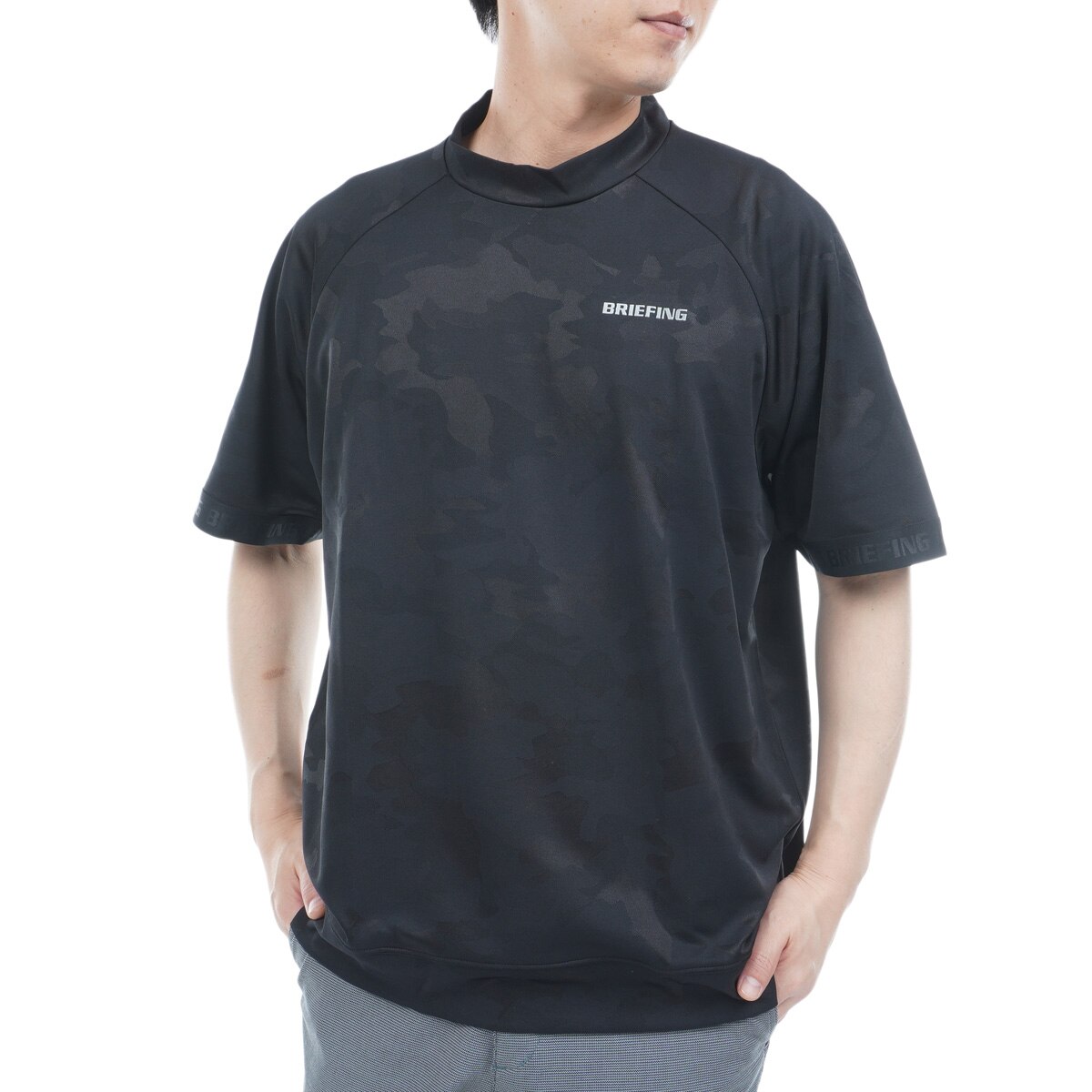 カモ ジャカード RF ハイネック半袖シャツ(半袖シャツ・ポロシャツ