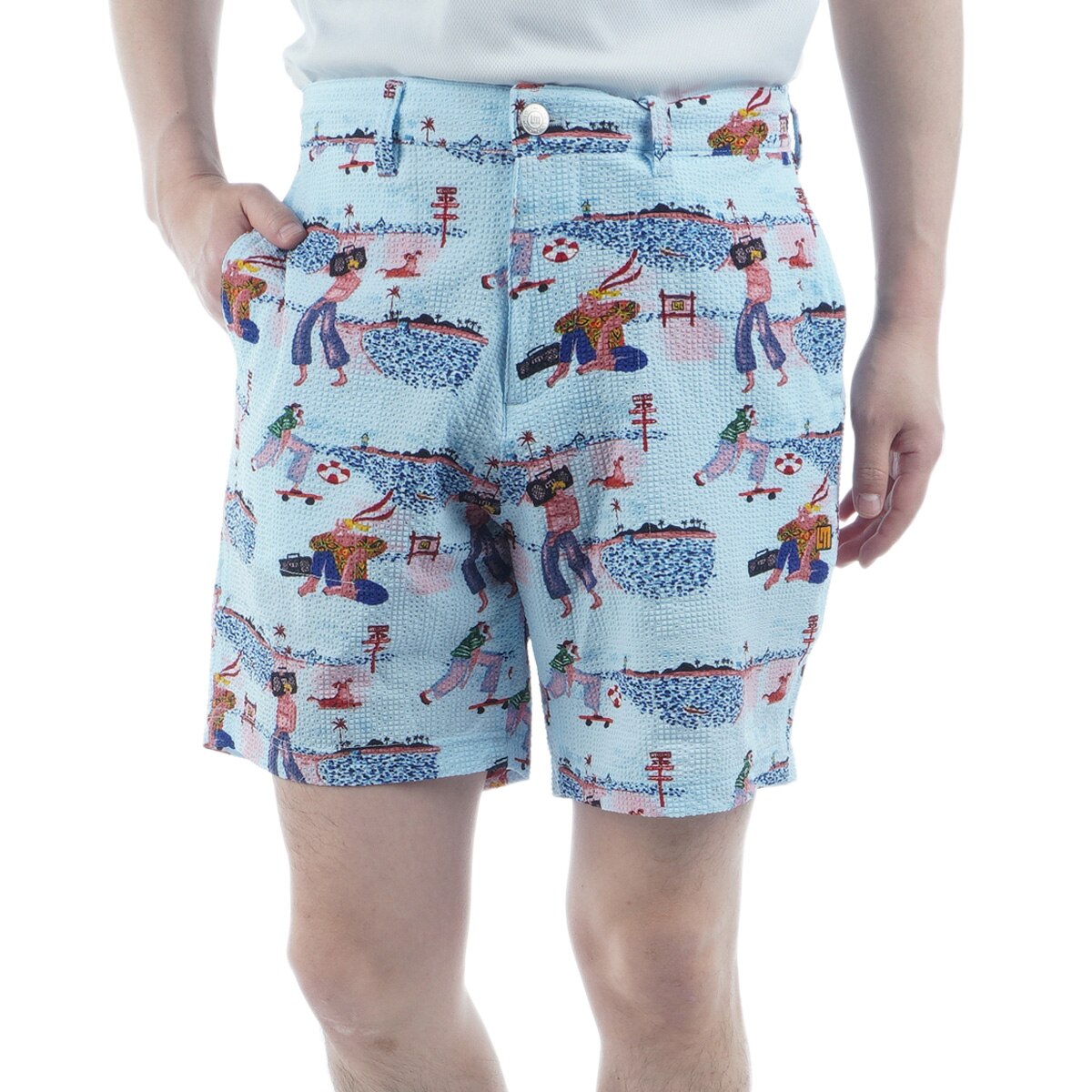 ⭐️新品タグ付⭐️ラウドマウス　ゴルフ　メンズパンツ　サイズLL パンツ 「Loudmouth/ラウドマウス」柄テーパードロングパンツ