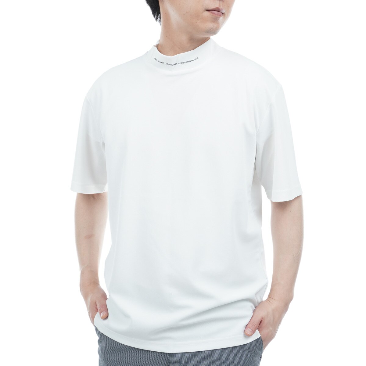 セール・アウトレット】ハイネック 半袖Tシャツ(半袖シャツ