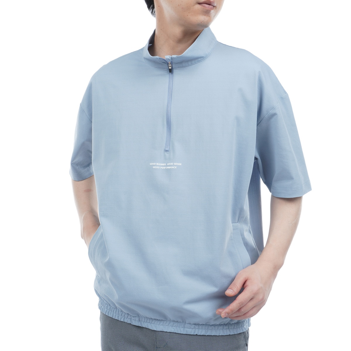 ユナイテッドアローズ　ゴルフシャツ　ハーフジップ長袖 ネイビー XL ユナイテッドアローズ ゴルフシャツ ハーフジップ長袖 ネイビー