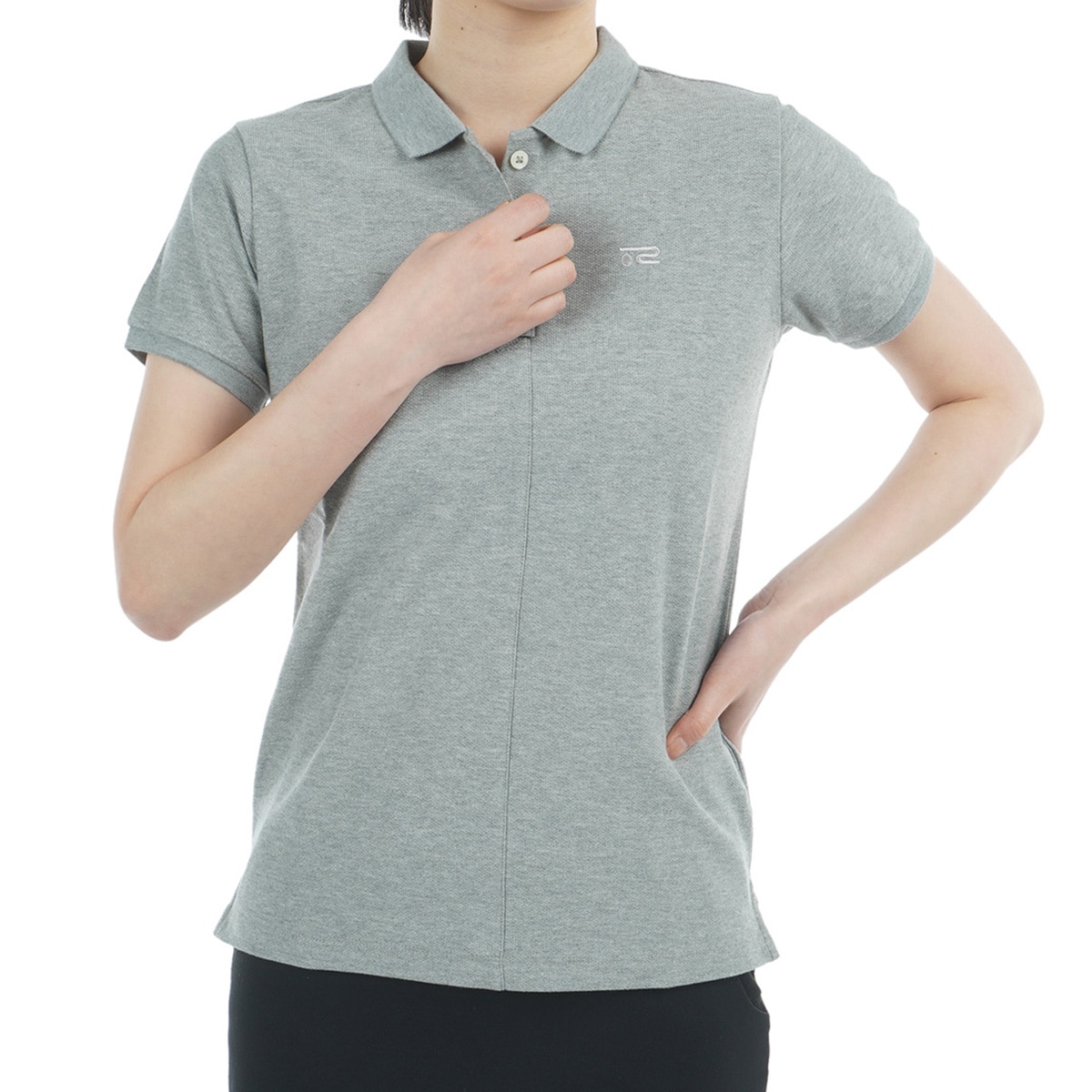 セール・アウトレット】ストレッチ 鹿の子半袖ポロシャツ レディス