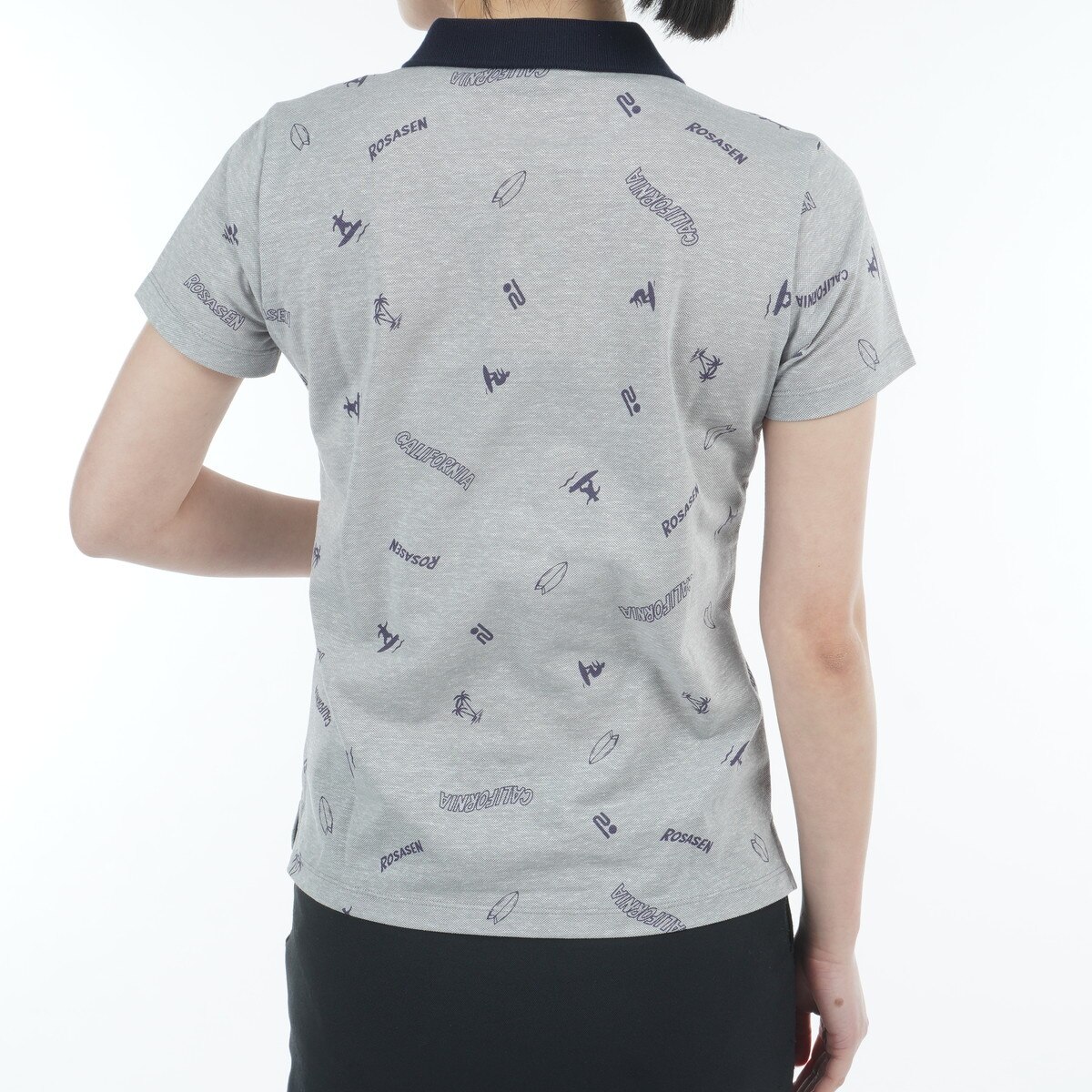 お値下げ　新品！ROSASEN ポロシャツ 青と紺のストライプ　半袖　Lサイズ ROSASEN - お値下げ 新品！ROSASEN ポロシャツ 青と紺の