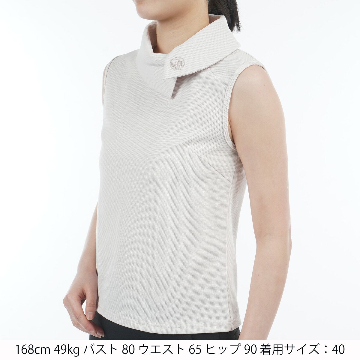 ブラウス シャツ 「VIVA HEART/GOLF」ワッフルロールカラーノースリーブ レディース VIVA HEART ビバハート ワッフルロールカラー ノースリーブ