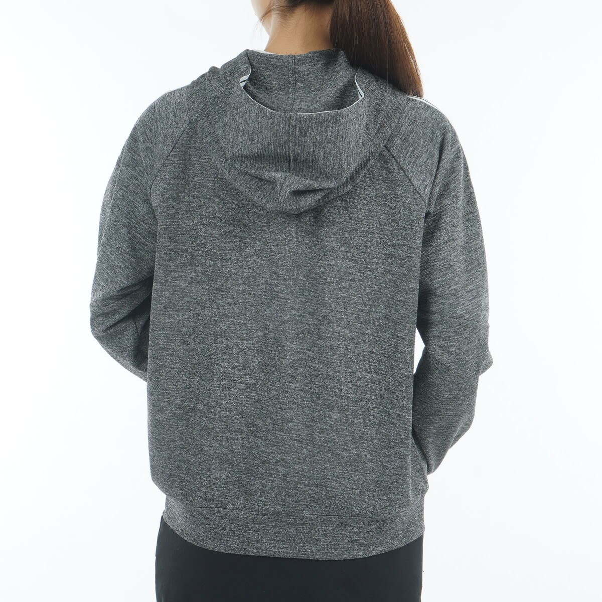 ジャックバニー ダブルジップ パーカー チャコールグレー タータン サイズ2 先染めベアポップコーン ジップアップパーカー レディス(中間着