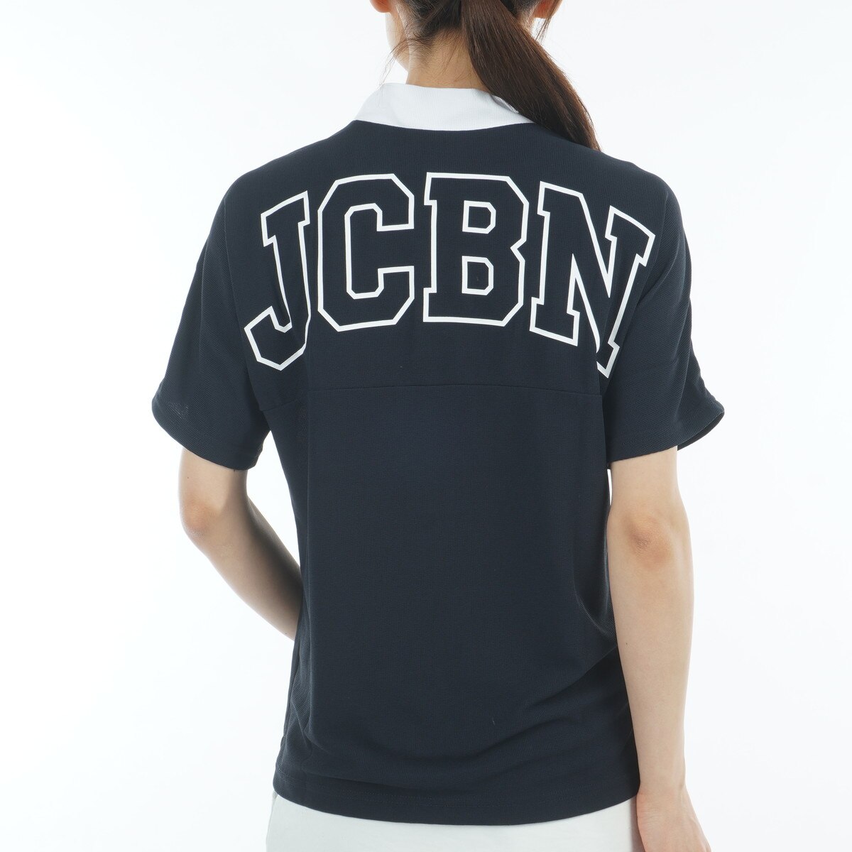 セール・アウトレット】ミニワッフル モックネック半袖シャツ レディス