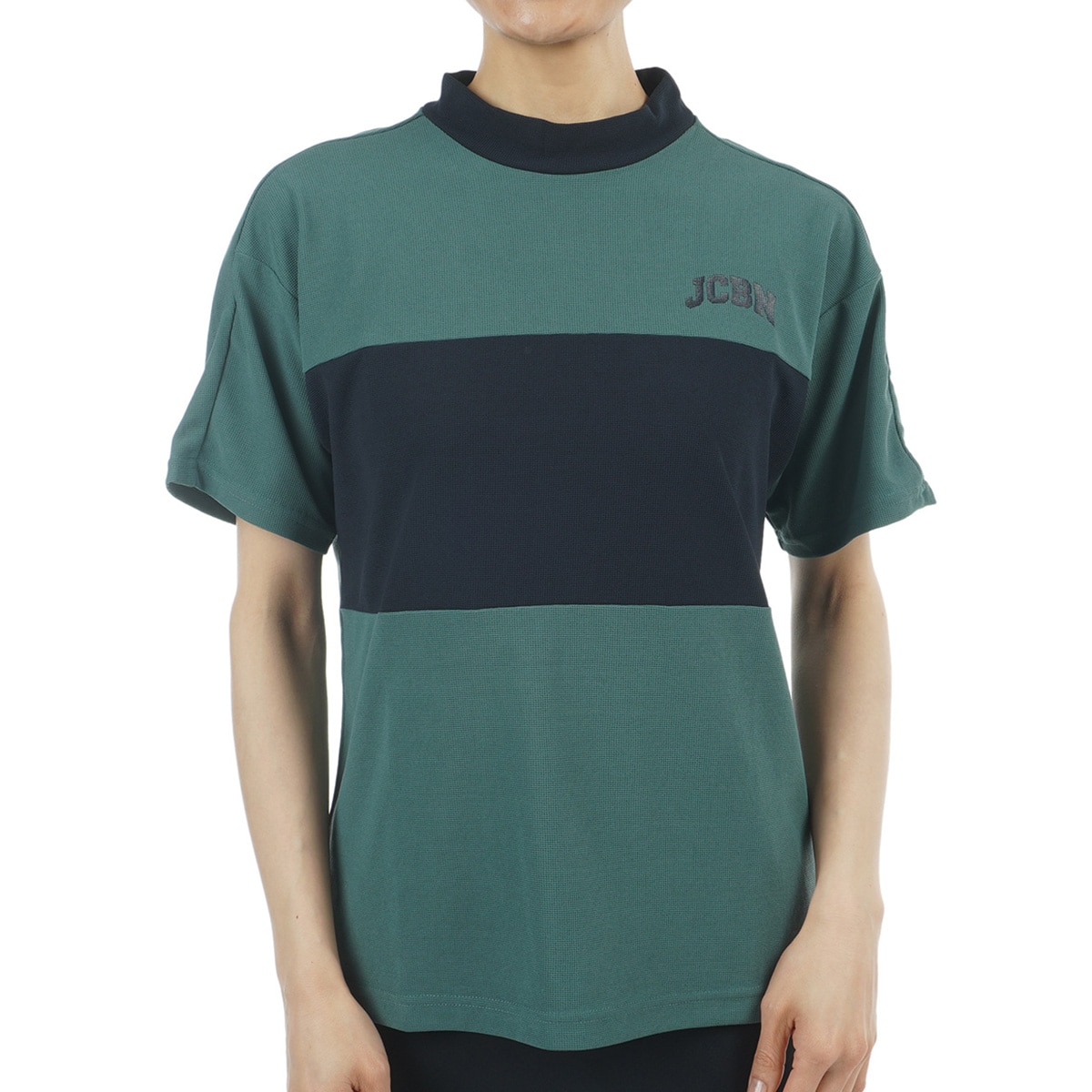 【新品】ジャックバニー　半袖モックネックシャツ　肩ライン　ネイビー　Mサイズ ジャックバニー シャツ メンズ 通販｜GDOゴルフショップ