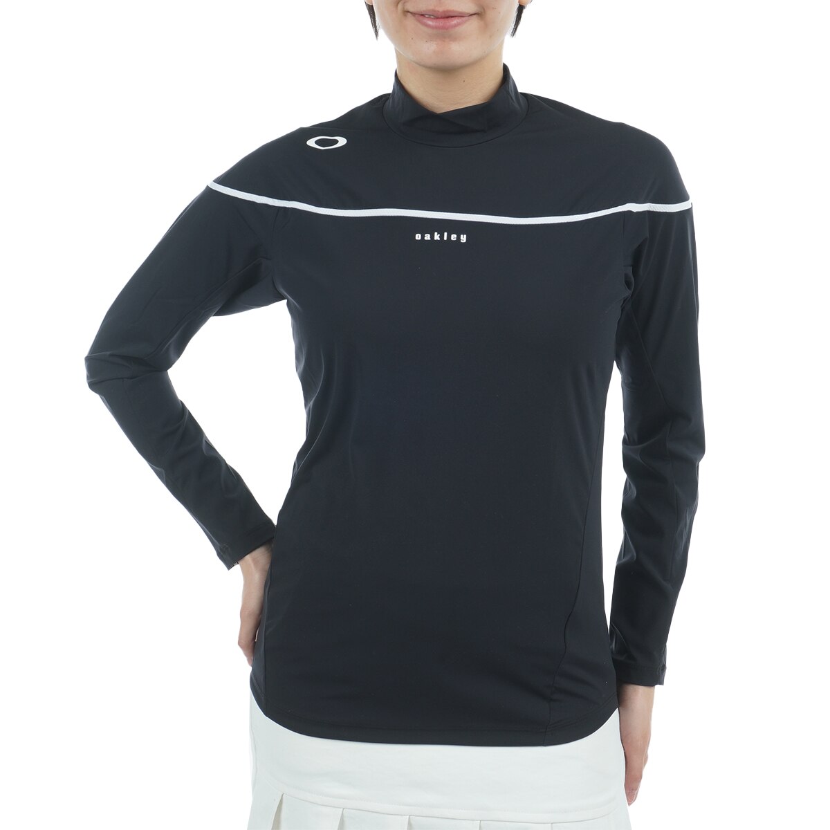 N OAKLEY オークリー モックネックシャツ 黒 長袖 シャツ ゴルフ オークリー（OAKLEY）（メンズ）ゴルフウェア PLEASANT 長袖