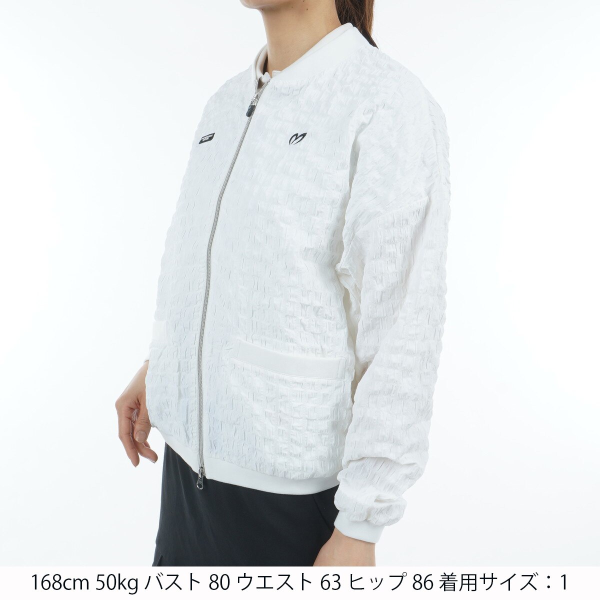 マスターバニーエディション　アウター　ゴルフウェア　4 ナイロンジャケット 格子 フルジップブルゾン レディス(アウター(ブルゾン、ウインド