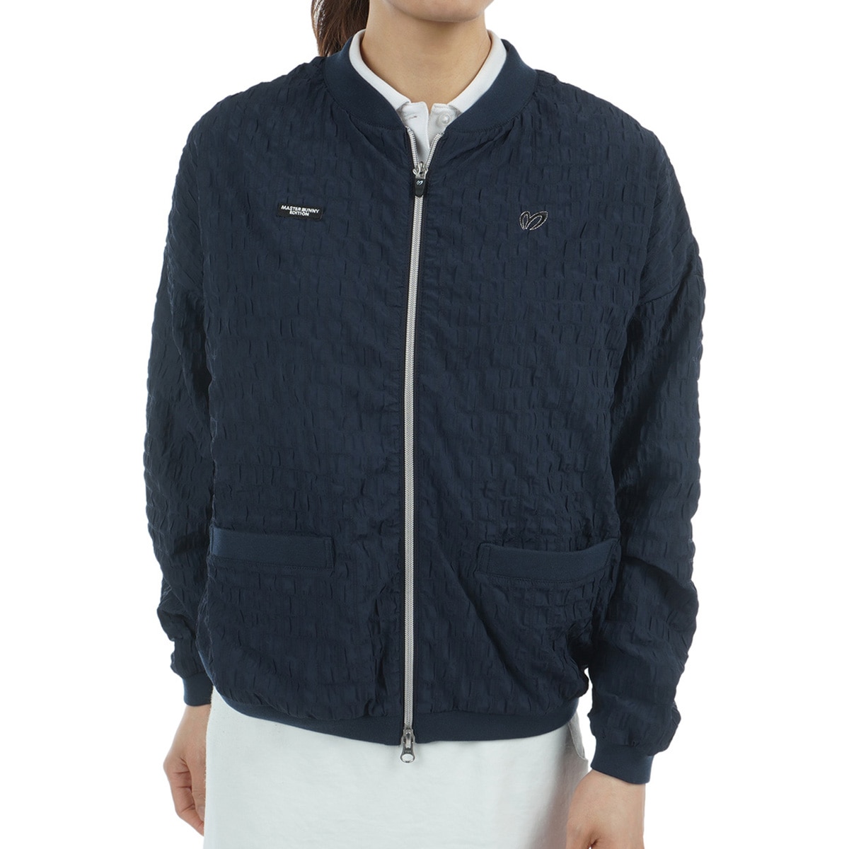 格子 フルジップブルゾン レディス(アウター(ブルゾン、ウインド