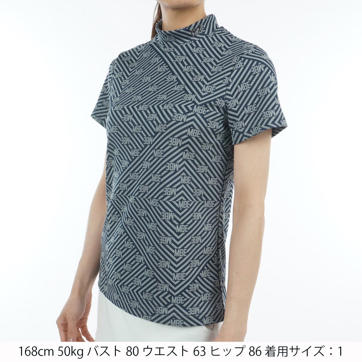 ストライプ柄 凹凸ジャガード 半袖シャツ レディス(半袖シャツ