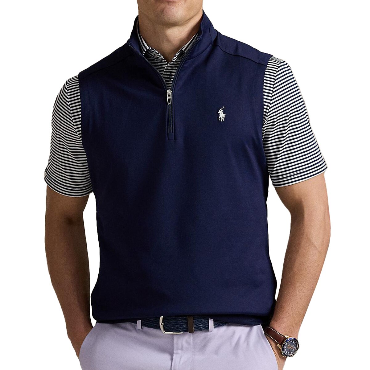 RLX ストレッチ ジャージー クォータージップ ベスト(ベスト)|POLO