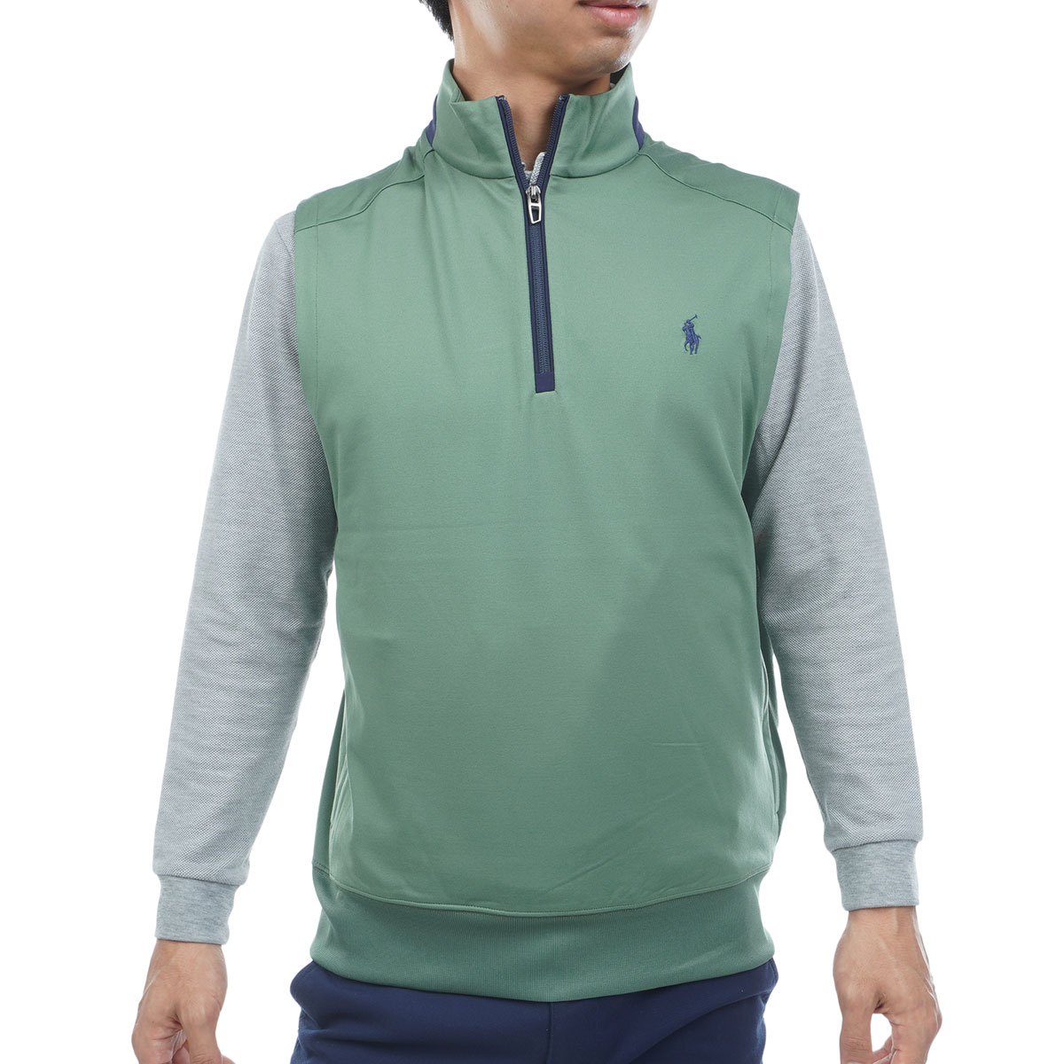 RLX GOLF ストレッチ ジャージー クォータージップ ベスト メンズ ポロ ゴルフ｜アールエルエックス POLO GOLF｜RLX GOLF （RLX