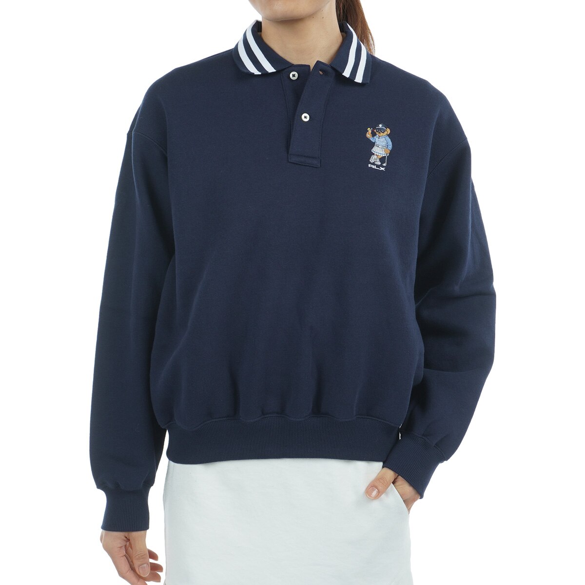 J.LINDEBERG/ジェイ リンドバーグ ゴルフ 長袖ポロシャツ【青】新品！ J.LINDEBERG ジェイリンドバーグ 長袖ポロシャツ ブルー系