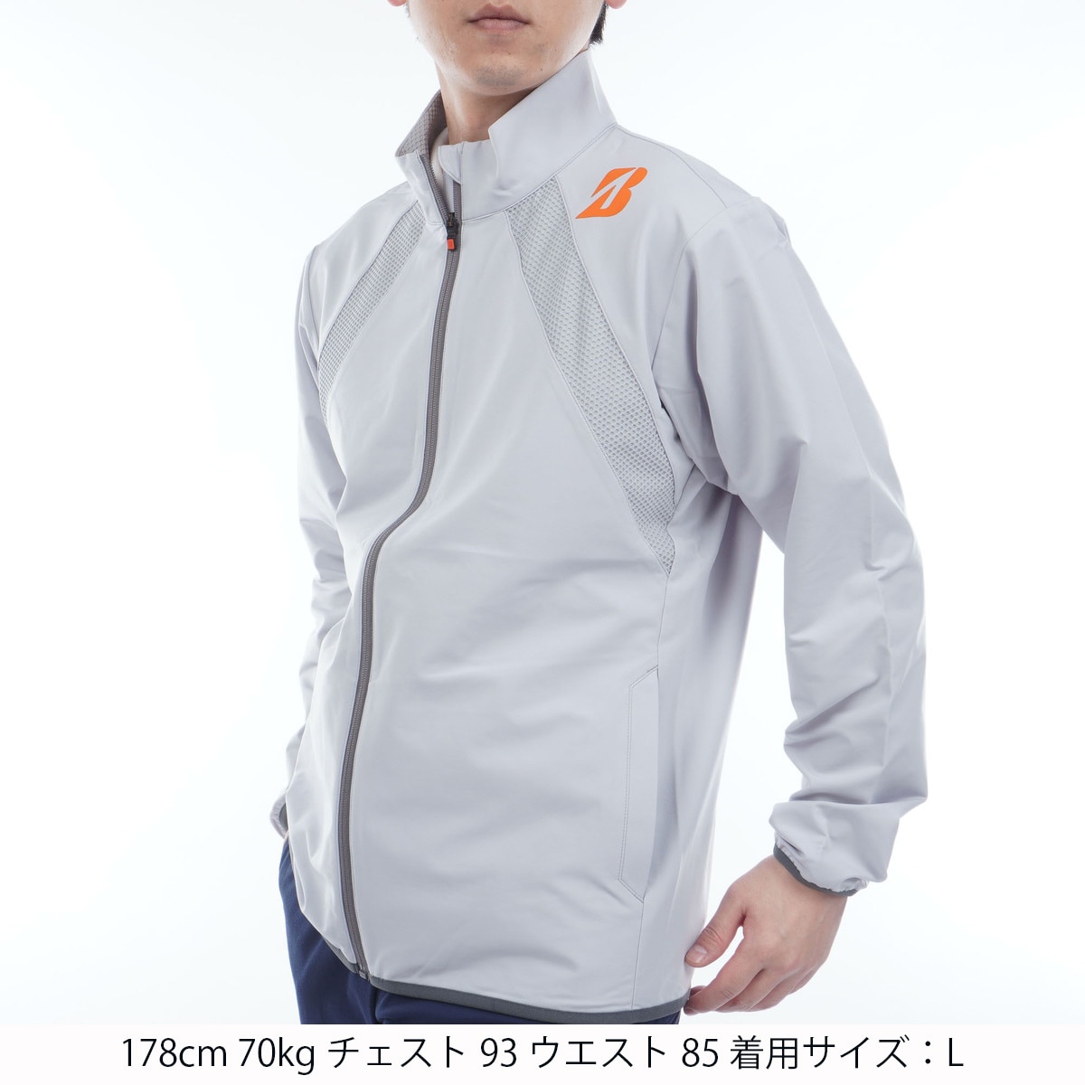 B-01 ストレッチ 前開き長袖ブルゾン(アウター(ブルゾン