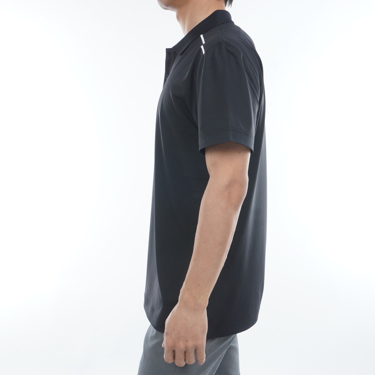 ストレッチ JL×ストライププリント 半袖ポロシャツ(半袖シャツ