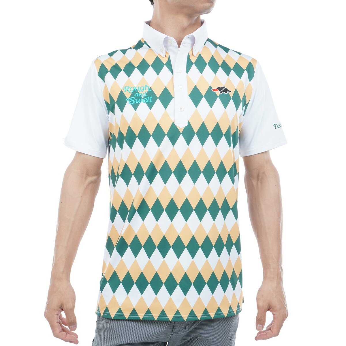 新作 ラフアンドスウェル ポロシャツ 冷感 ストレッチ ホワイト 襟付き 新作 ラフアンドスウェル ポロシャツ 冷感 ストレッチ ホワイト 襟付き