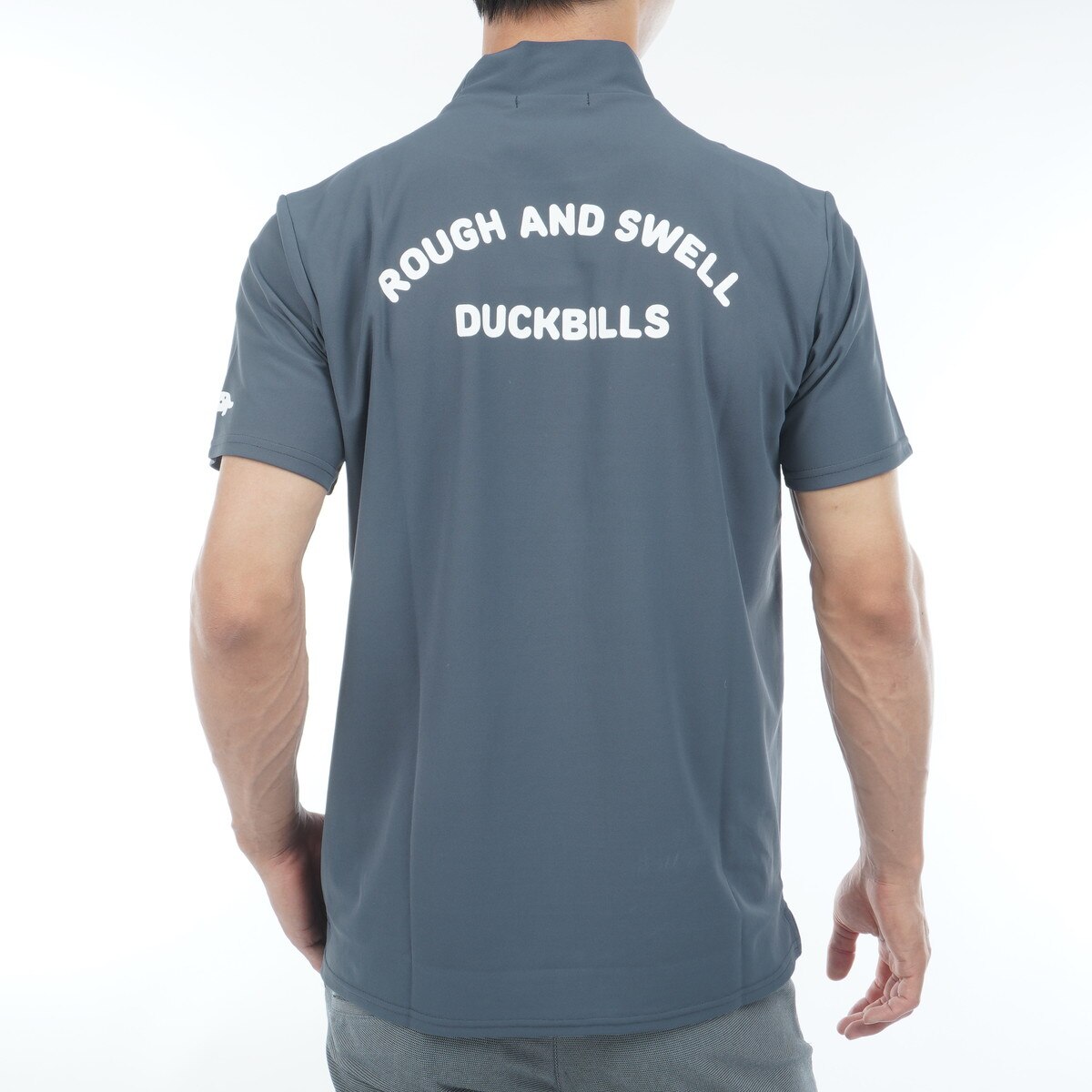 rough & swell モックネック 半袖ポロシャツ rough & swell モックネック 半袖ポロシャツ rough&swell［ラフ