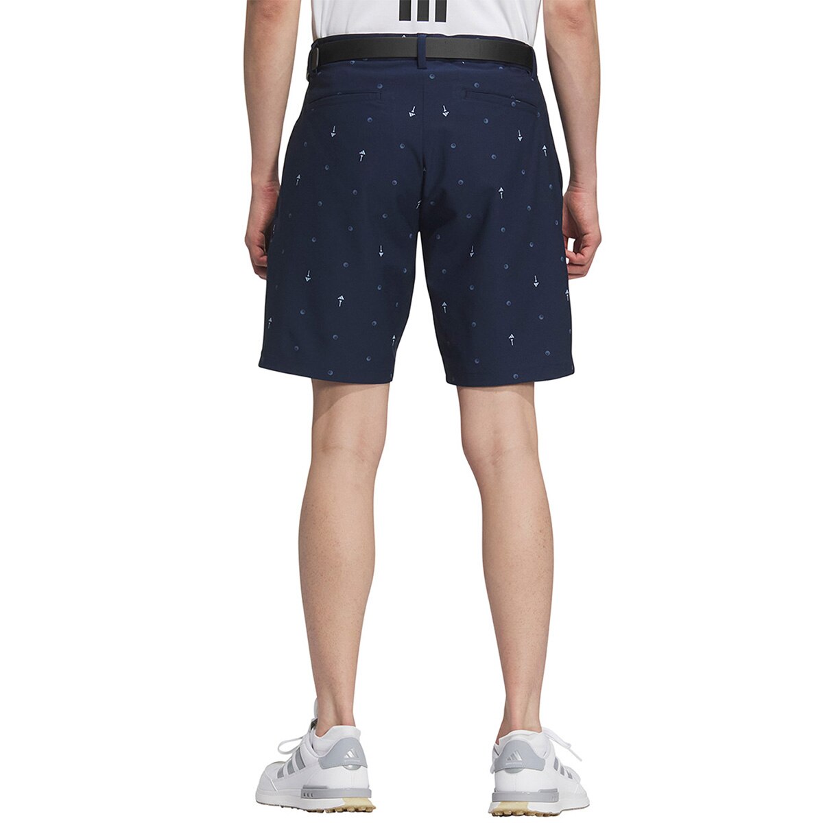 【新品タグ付】PGG ショートパンツ ゴルフ ロゴ ナイロン S 紺 ストレッチ モノグラムショートパンツ(ハーフパンツ)|Adidas