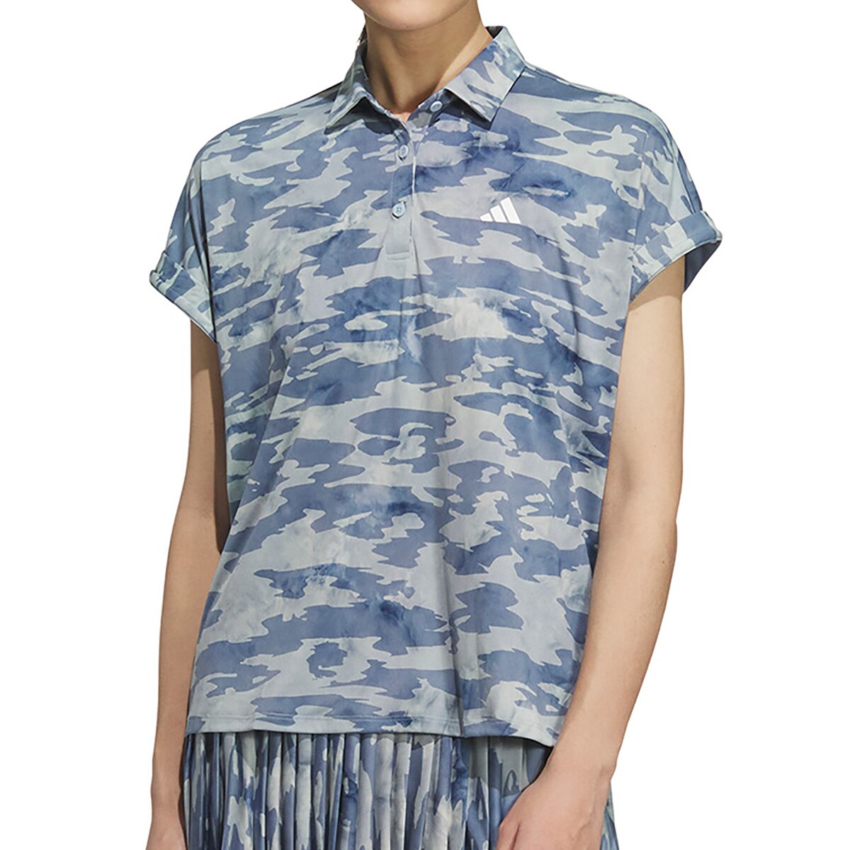 セール・アウトレット】ストレッチ カモフラージュ柄 半袖ポロシャツ