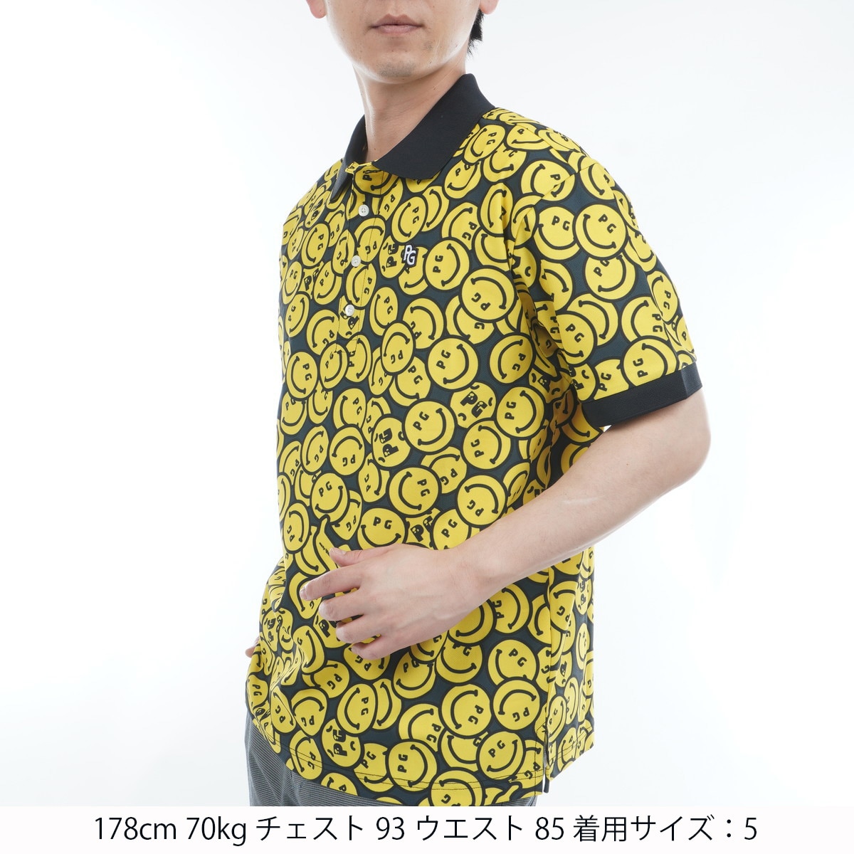 ジャージバナナニコ柄 半袖ポロシャツ(半袖シャツ・ポロシャツ