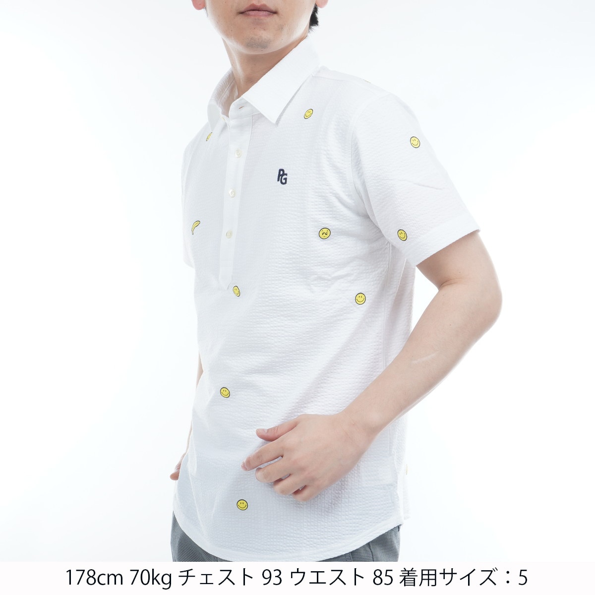 ☆PEARLY GATES ☆ホロシャツ サイズ7(3L)ブラック ストライプ