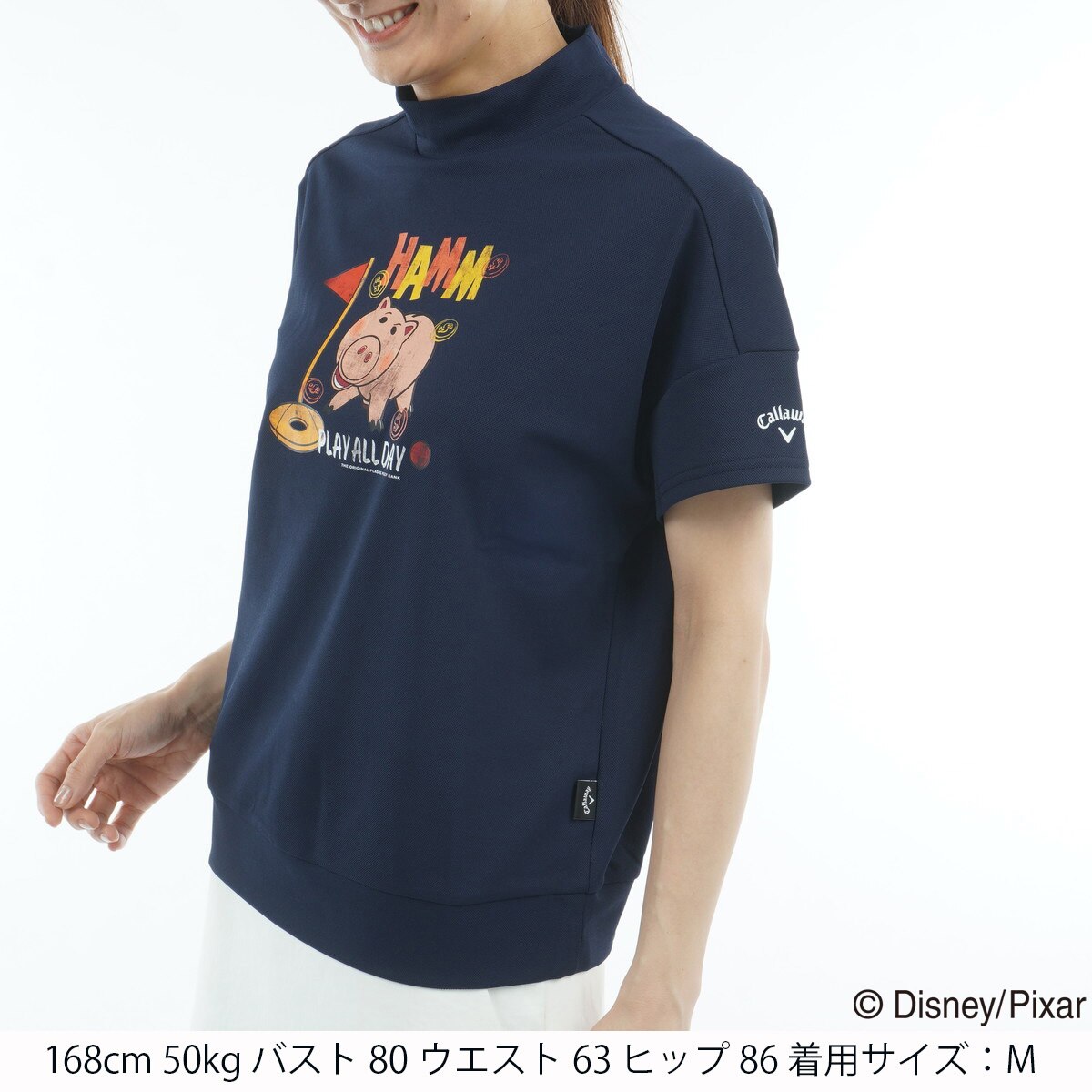 新品　CALLAWAY × Disney PIXAR コラボ半袖モックネックL トイ・ストーリー／キャロウェイコレクション 半袖モックネック