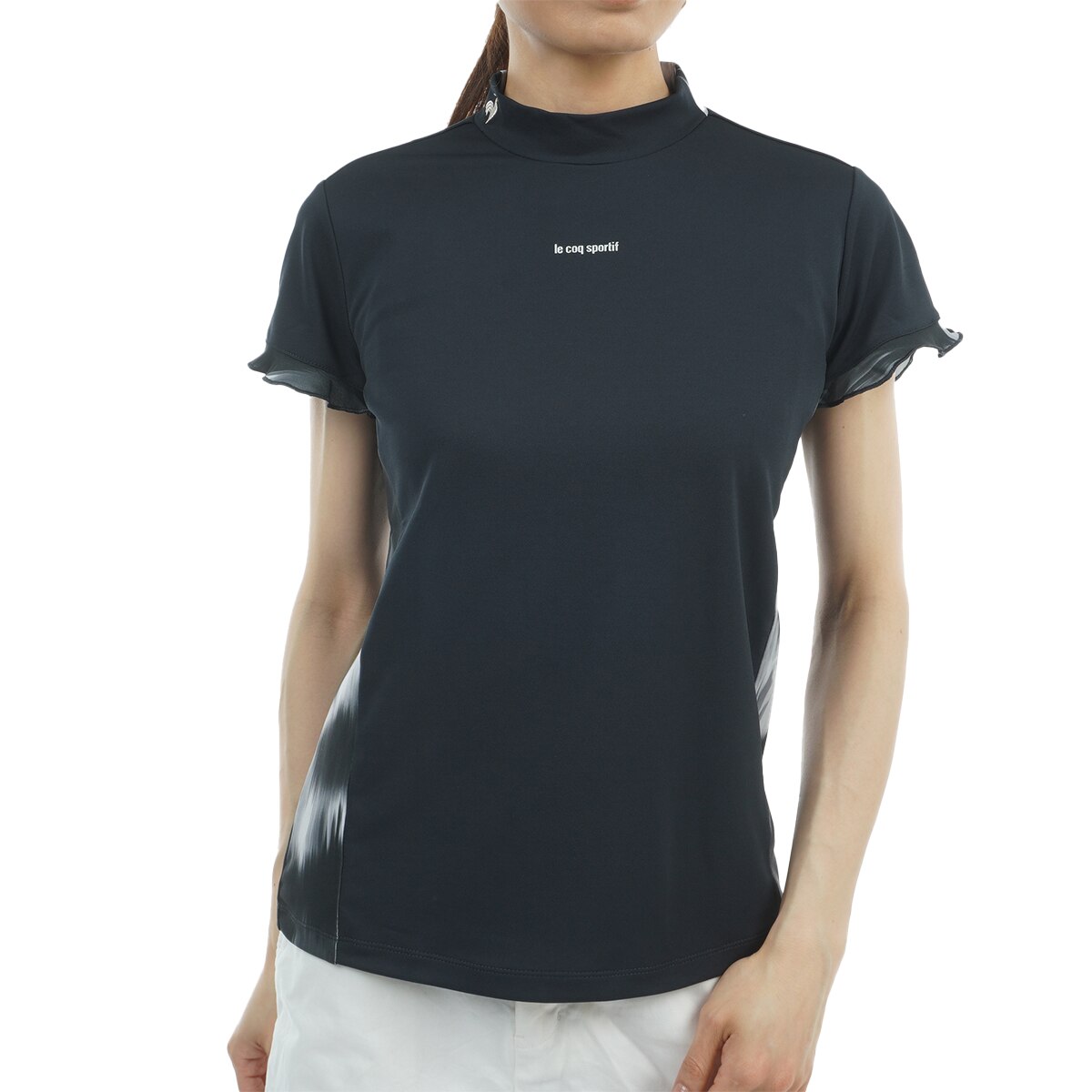 セール・アウトレット】RIJOUME ストレッチ モックネック半袖シャツ