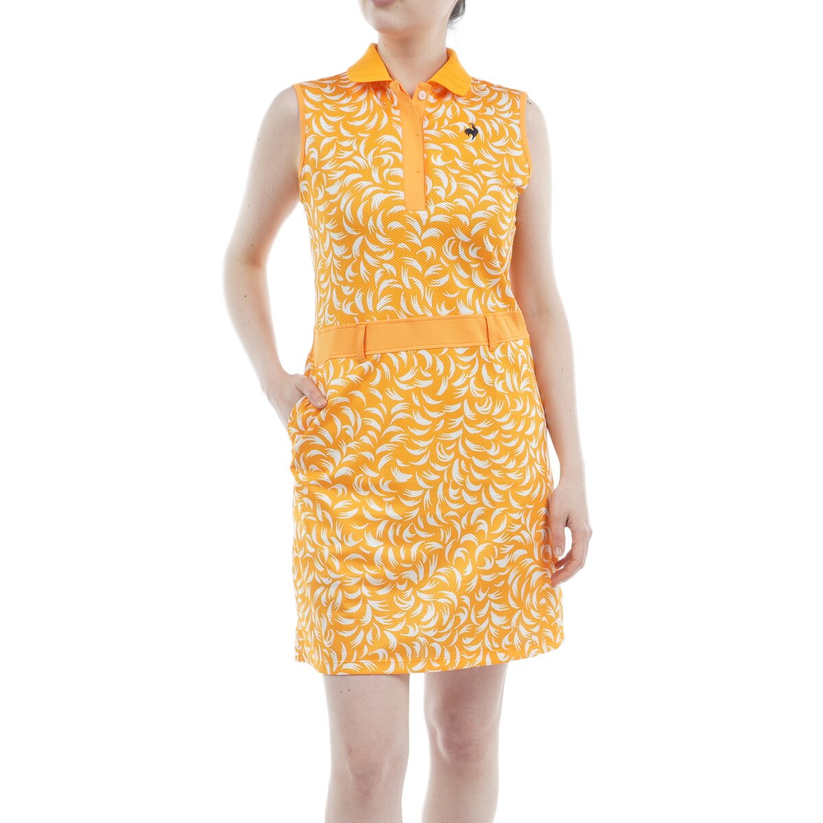 ストレッチ 総柄ノースリーブワンピース レディス(ワンピース)|Le coq