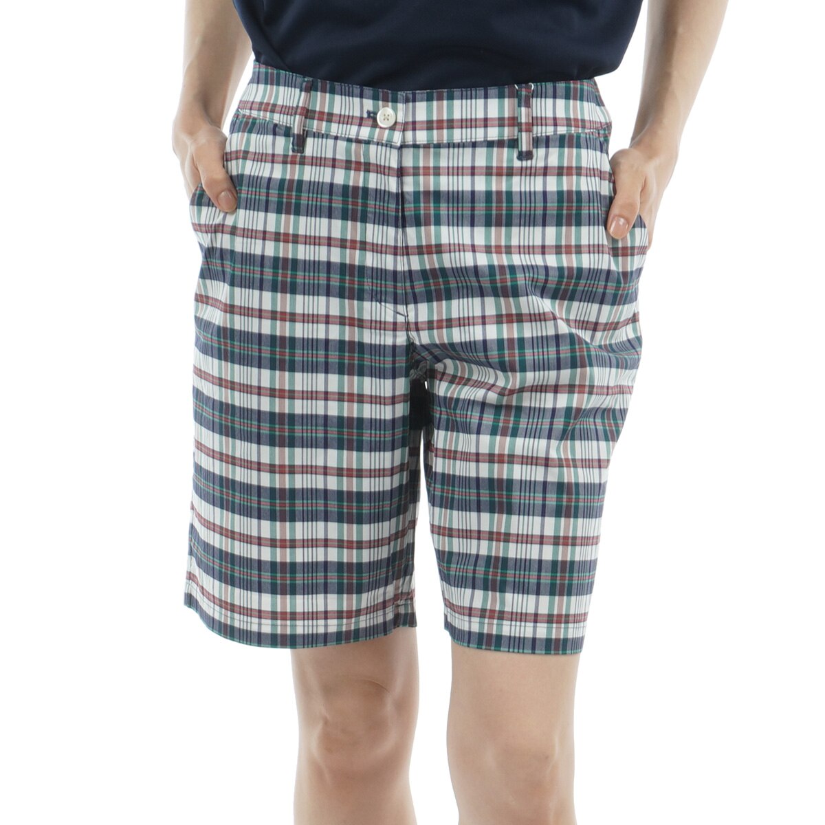 SEASON COLLECTION ストレッチマドラスチェックハーフパンツ