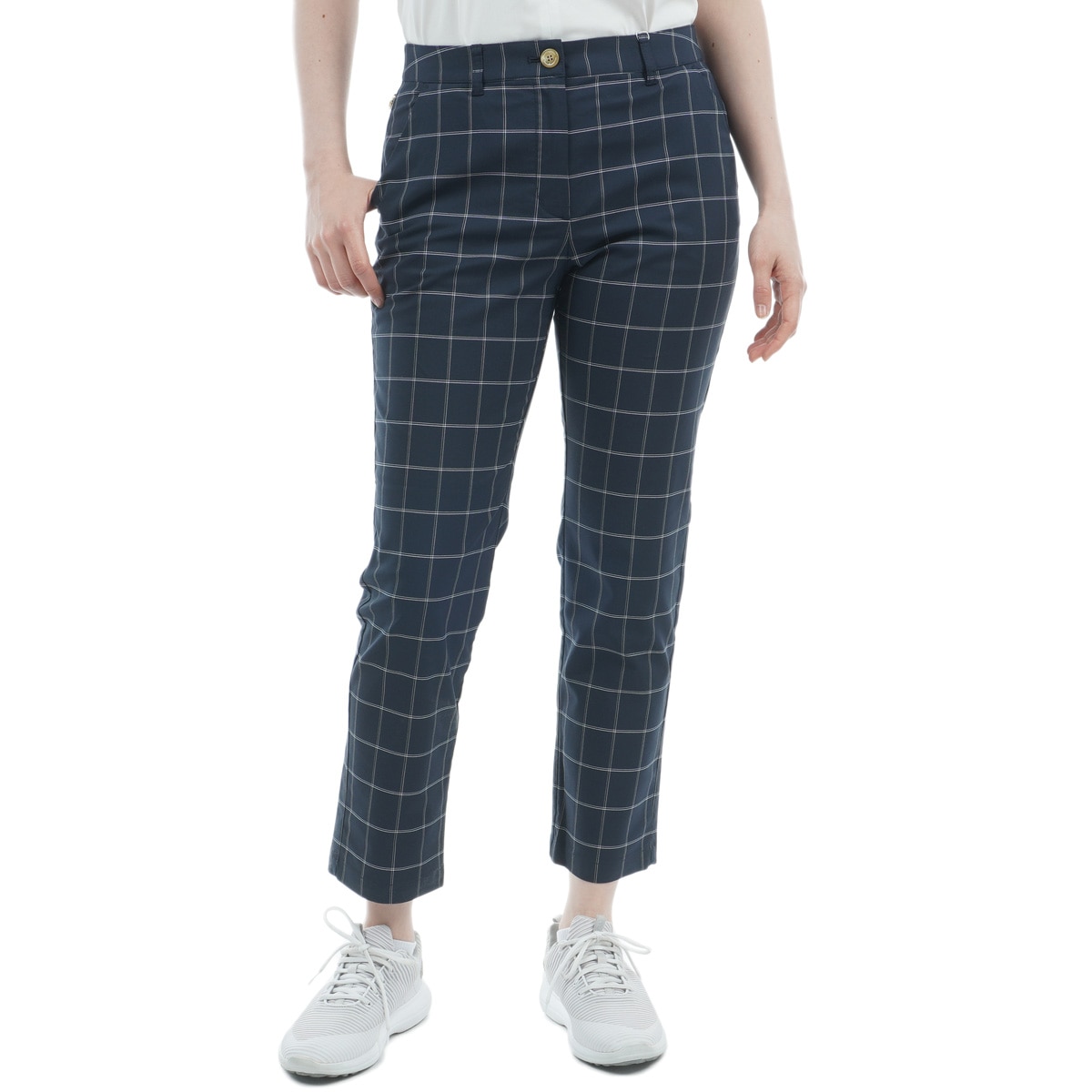 Munsingwear 公式 マンシングウェア ツイルチェック9分丈パンツ