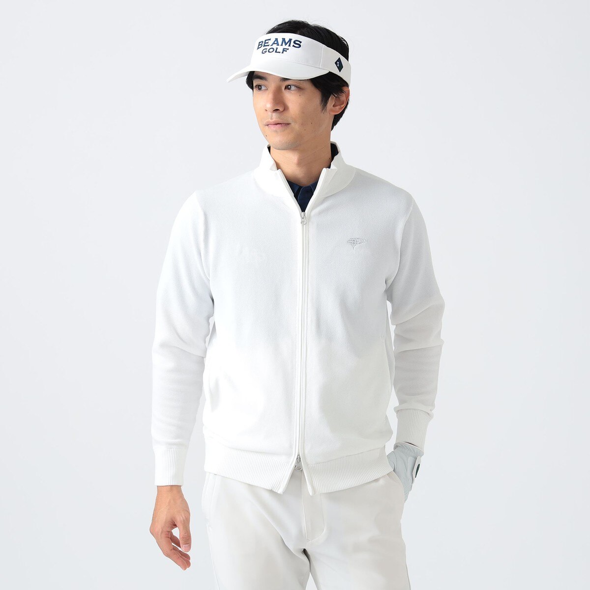 BEAMS GOLF セーター ニット M ホワイト PURPLE LABEL BEAMS GOLF（ビームス ゴルフ）PURPLE LABEL / ハーフジップ