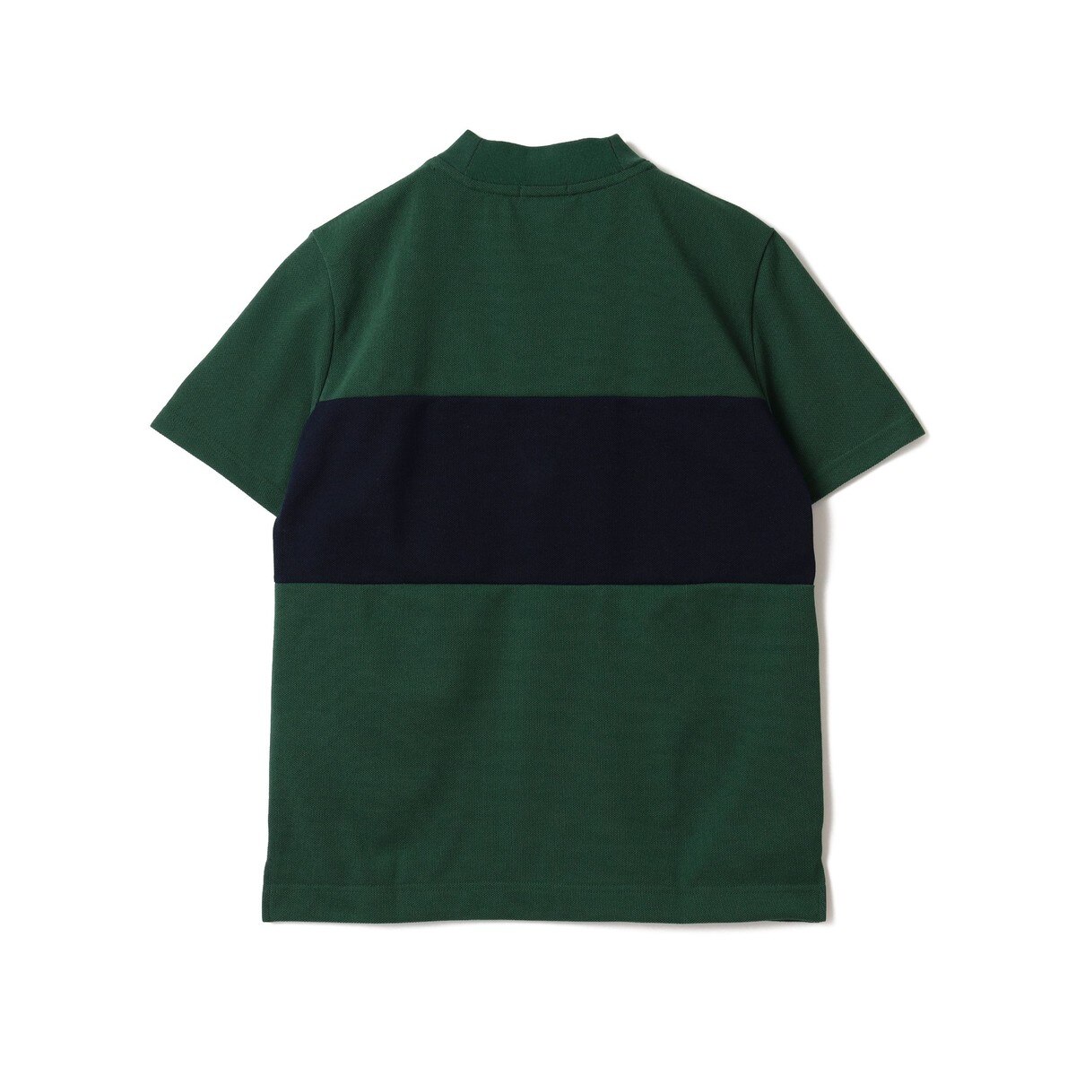 別注 LACOSTE 鹿の子 パネル モックネックシャツ レディス(半袖