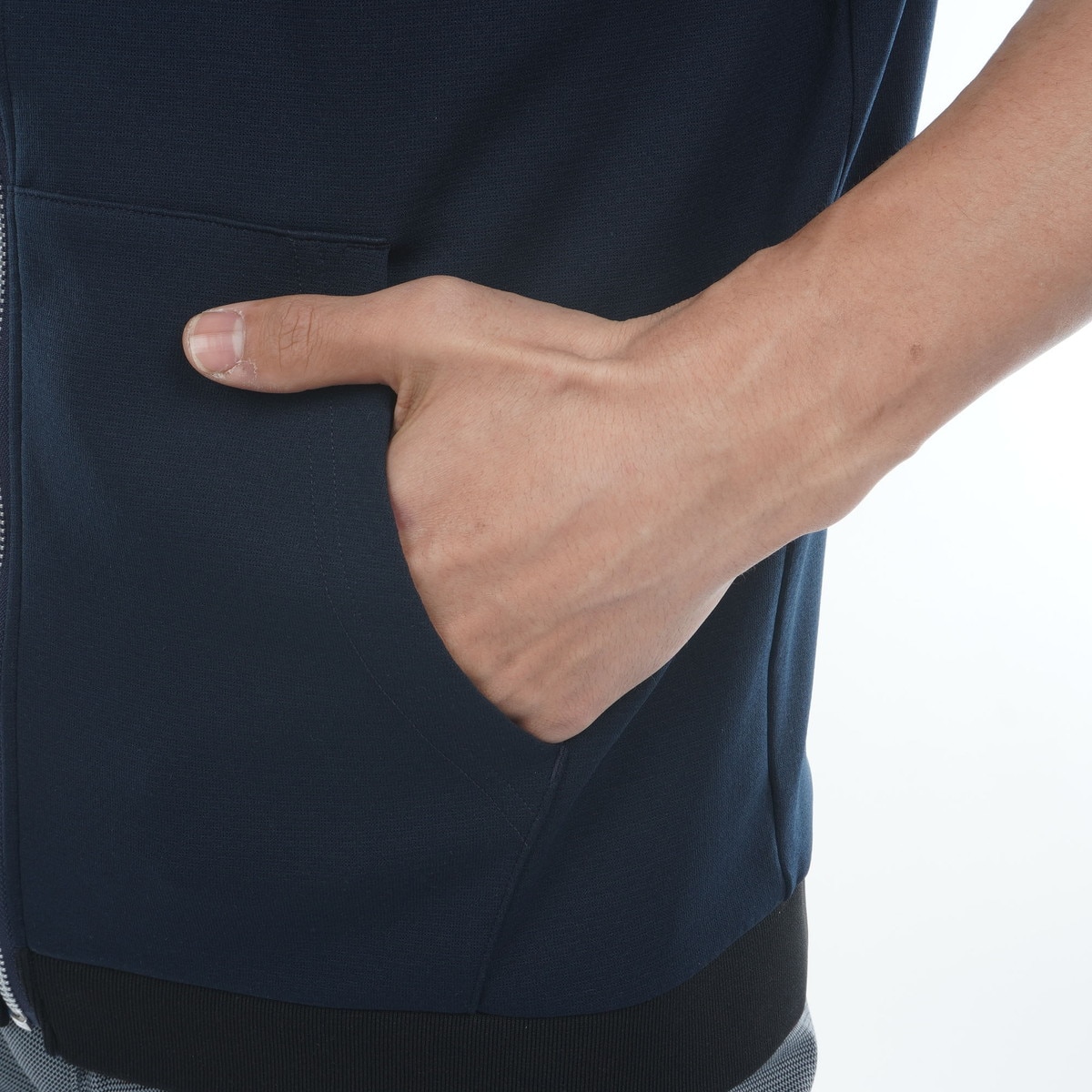 ストレッチ ダブルフェイスジャージ 半袖パーカー(中間着(セーター