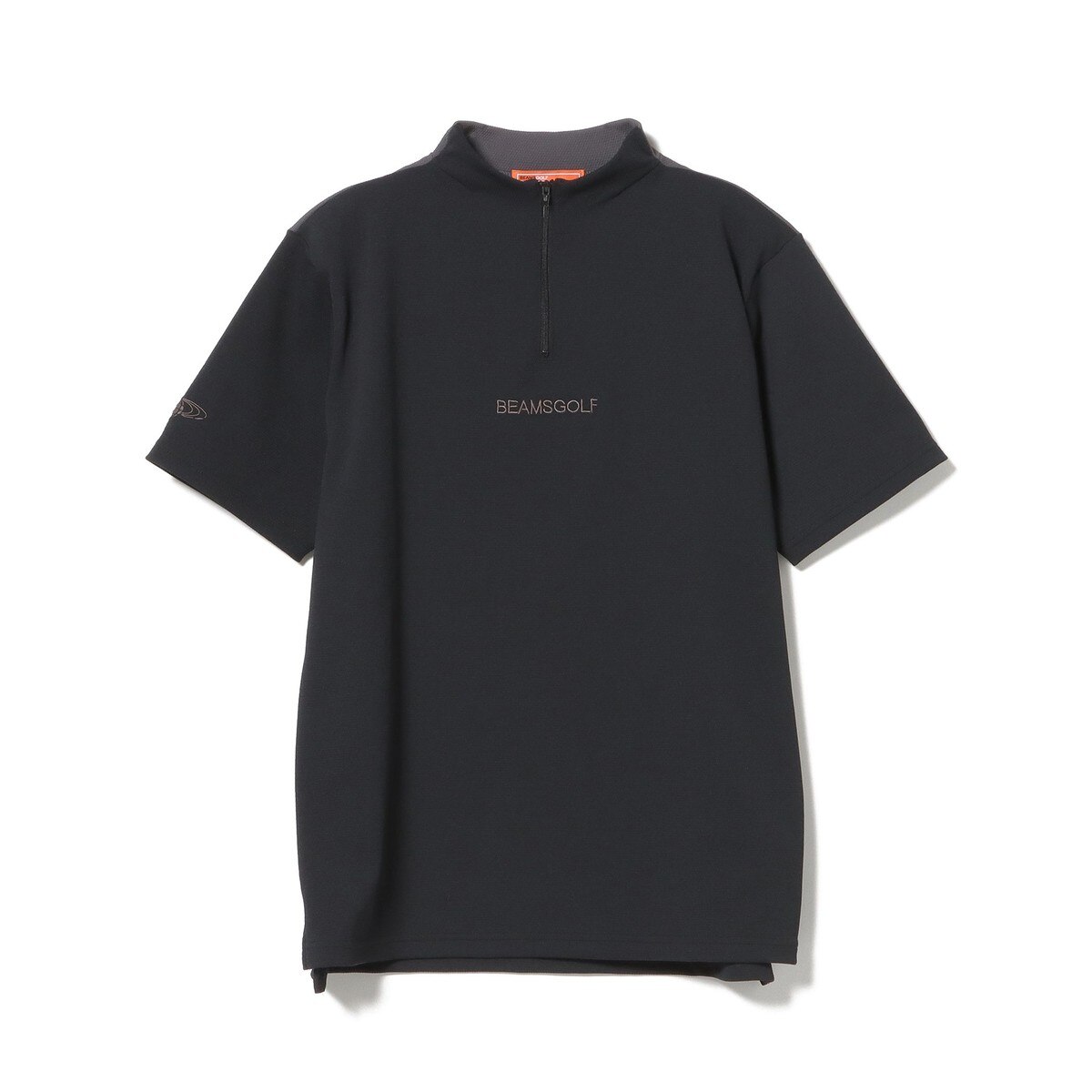 ORANGE LABEL 切り替え ハーフジップ モックネックシャツ(半袖