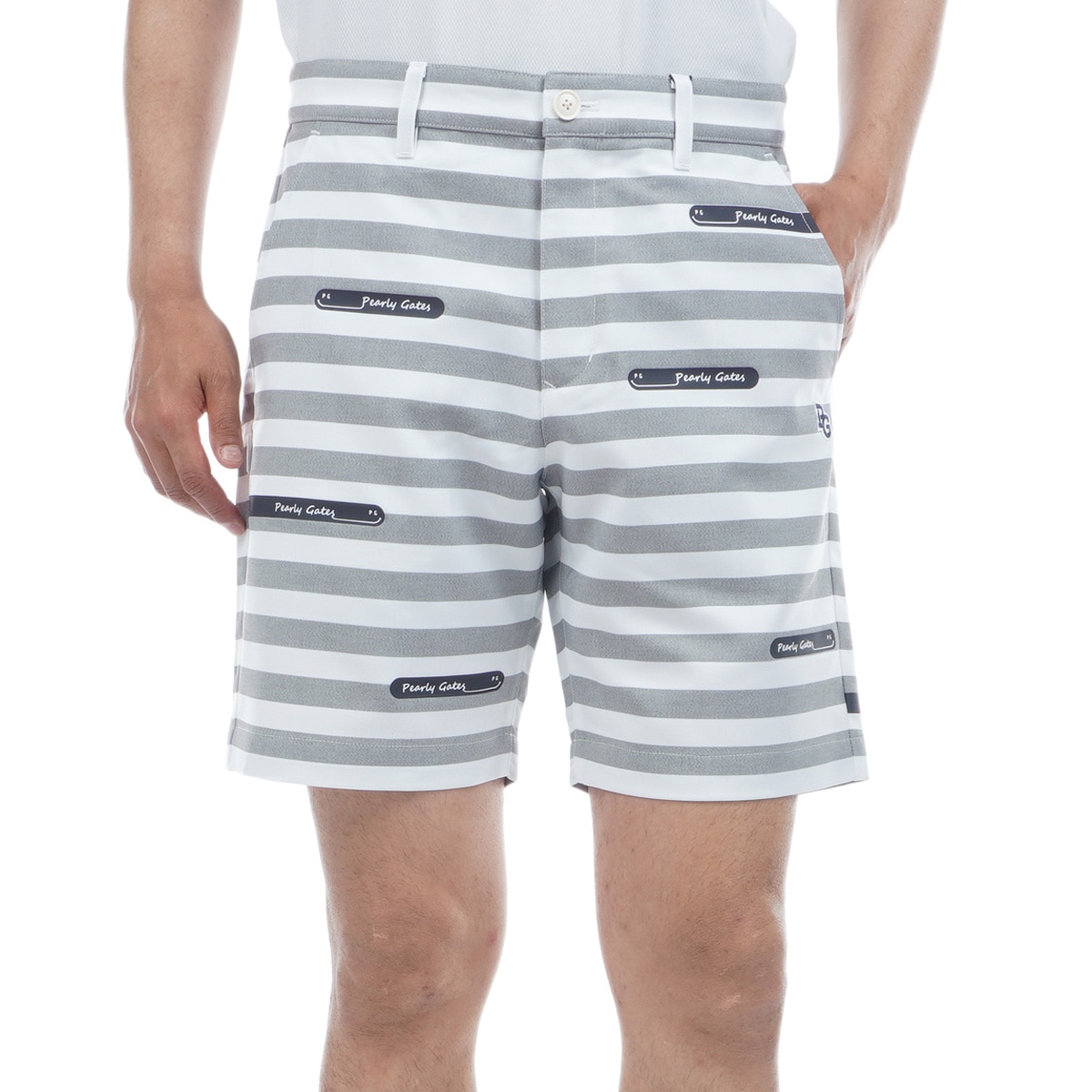 ストレッチ ニコボーダー ショートパンツ(ハーフパンツ)|PEARLY