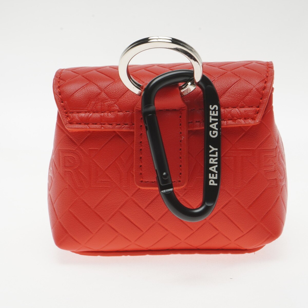 【新品レア】PEARLY GATES キルティング ゴルフ ボールポーチ　赤 新品レア】PEARLY GATES キルティング ゴルフ ボールポーチ 赤 新品