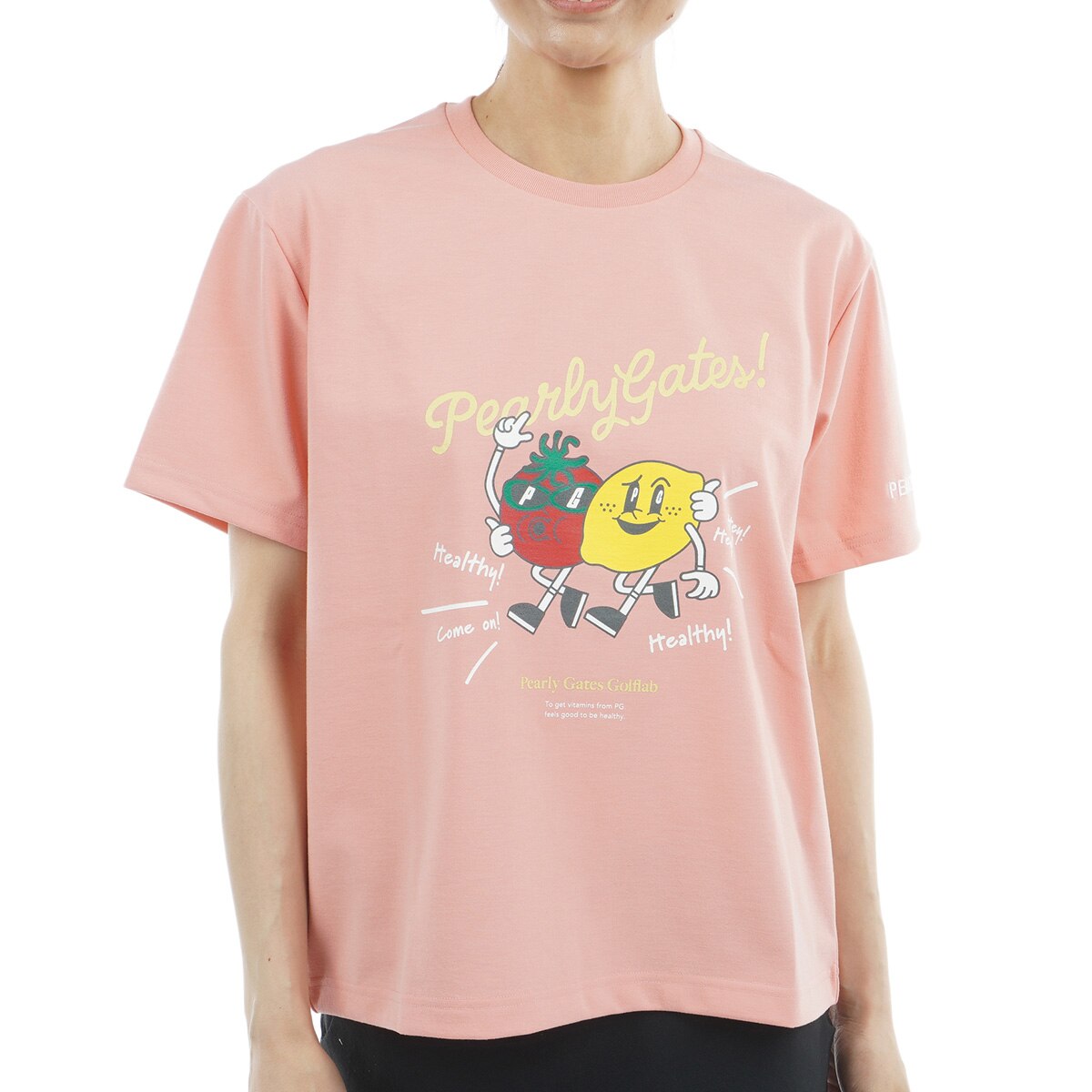 新品★PGG パーリーゲイツ 半袖Tシャツ スモーキーピンク ５ PGG 【新品】PGGパーリーゲイツ 半袖ポロシャツ 蛍光ピンク 一部