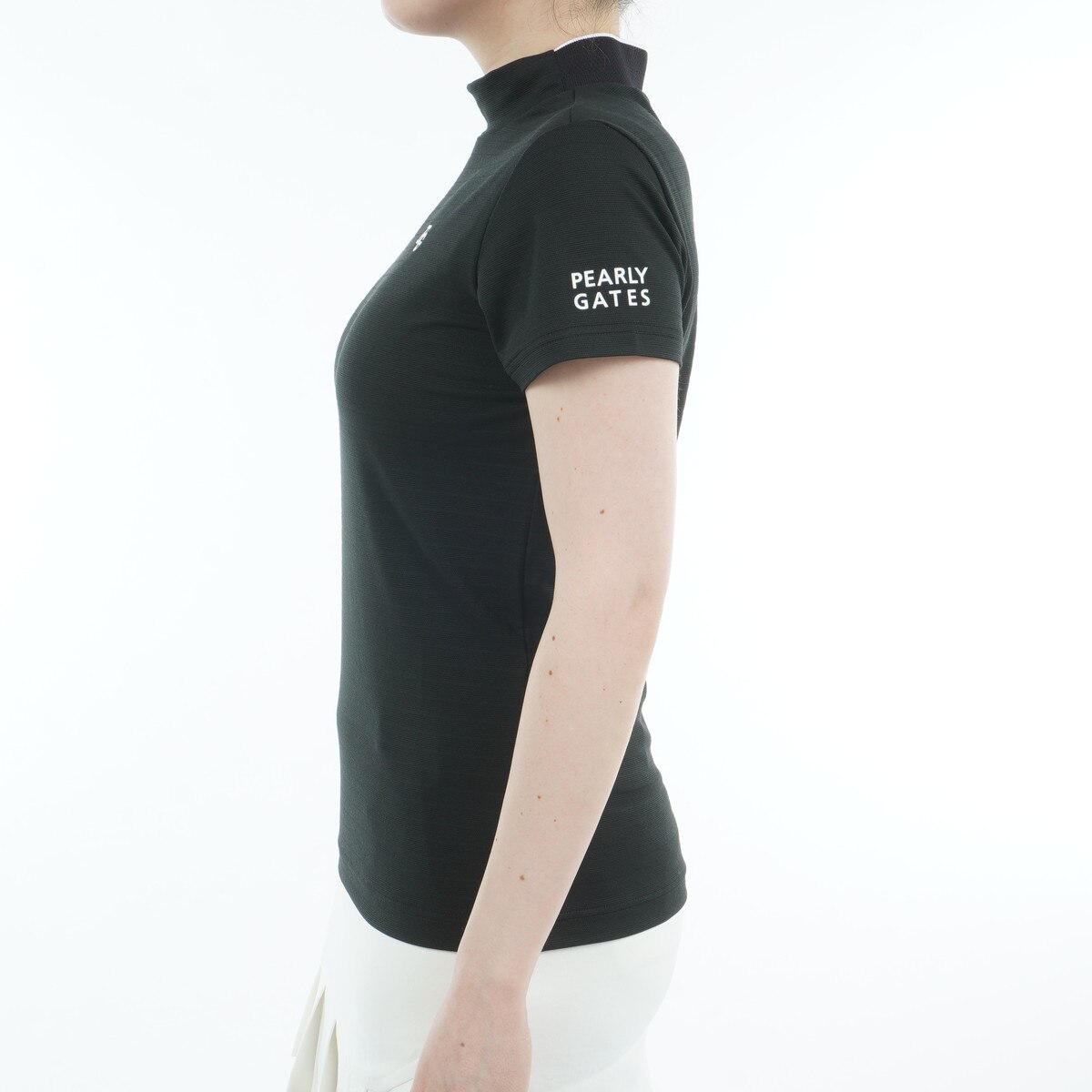 地柄鹿の子ボーダー 半袖シャツ レディス(半袖シャツ・ポロシャツ