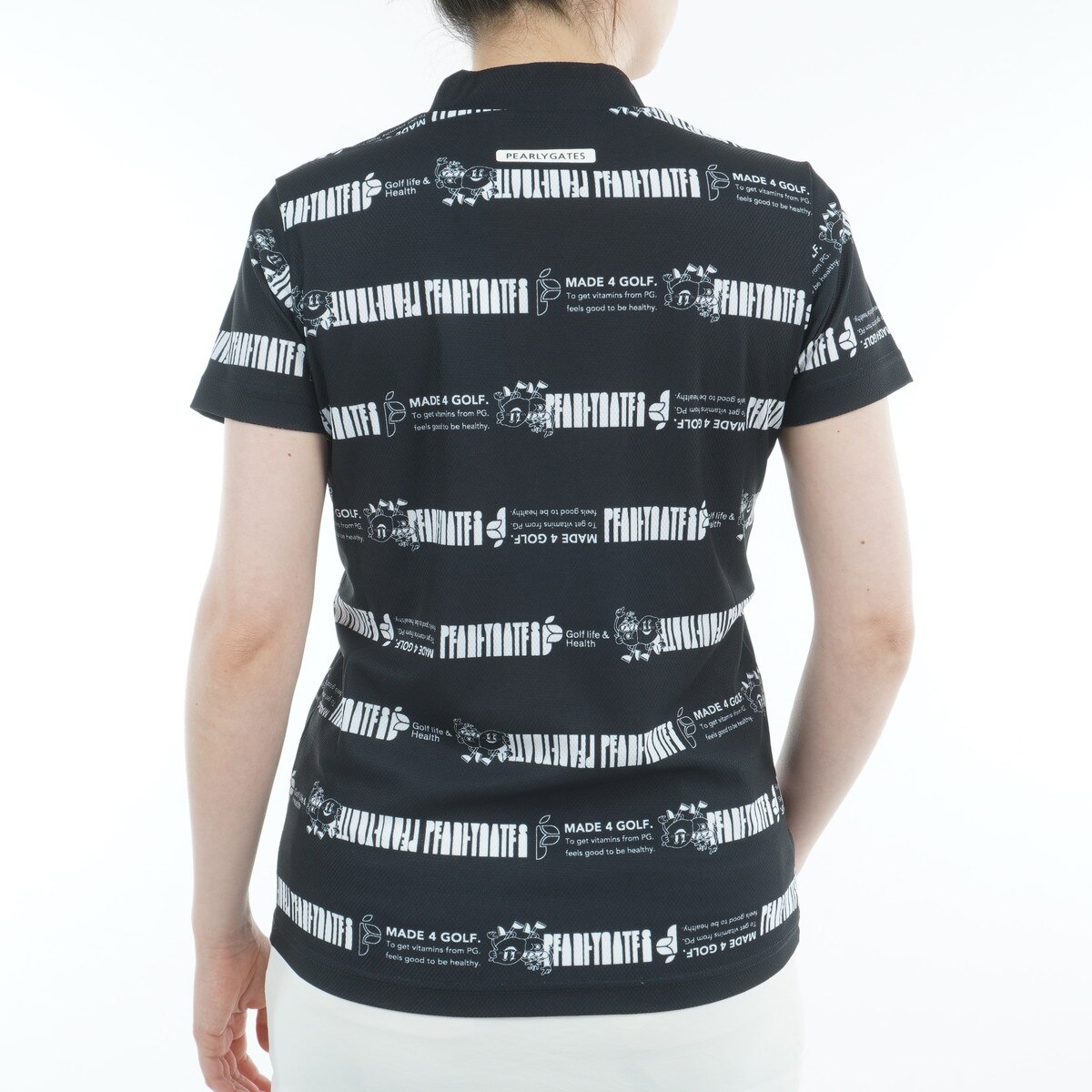 速衣メッシュ ロゴバーコードボーダー柄 半袖シャツ レディス(半袖