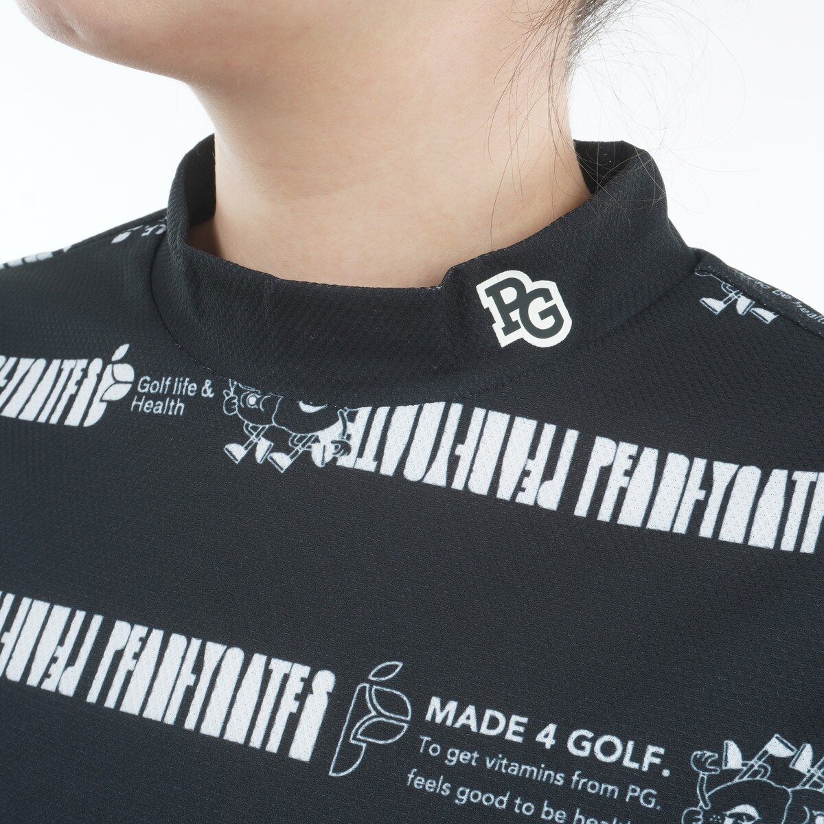 速衣メッシュ ロゴバーコードボーダー柄 半袖シャツ レディス(半袖