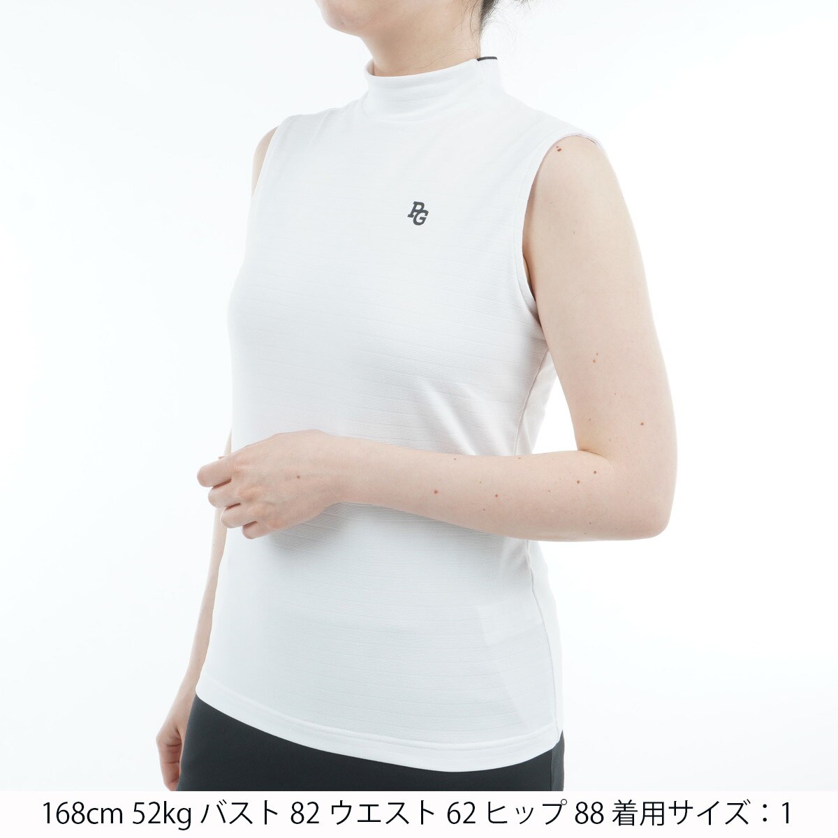 地柄鹿の子ボーダー ノースリーブシャツ レディス(半袖シャツ