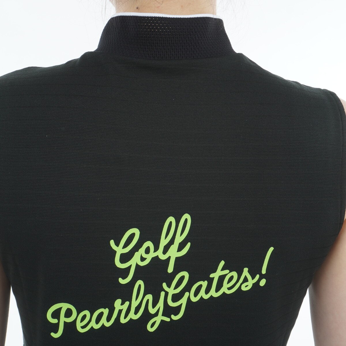 PEARLY GATES - 新品 パーリーゲイツ ランダムロゴ 鹿の子 ノースリーブ ポロシャツ Mサイズ パーリーゲイツ》新品 吸汗速乾性 凹凸生地 ノースリーブ