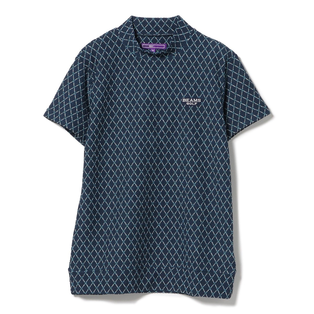 PURPLE LABEL ミニアーガイル ストレッチ モックネック シャツ PURPLE LABEL ミニアーガイル ストレッチ モックネック シャツ