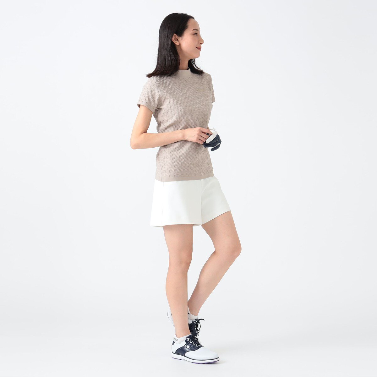 PURPLE LABEL ストレッチツイル キュロット レディス(ハーフパンツ