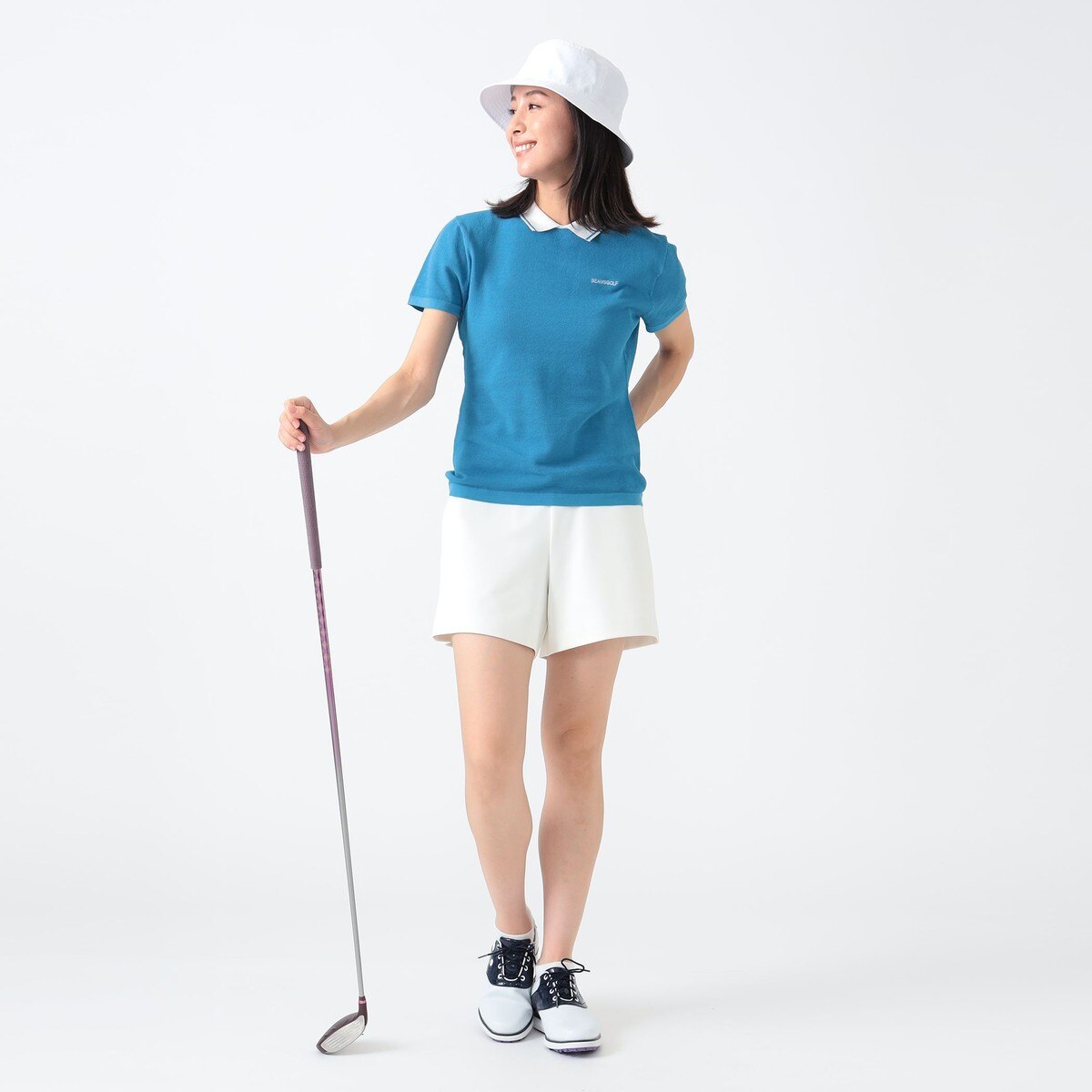 PURPLE LABEL ストレッチツイル キュロット レディス(ハーフパンツ