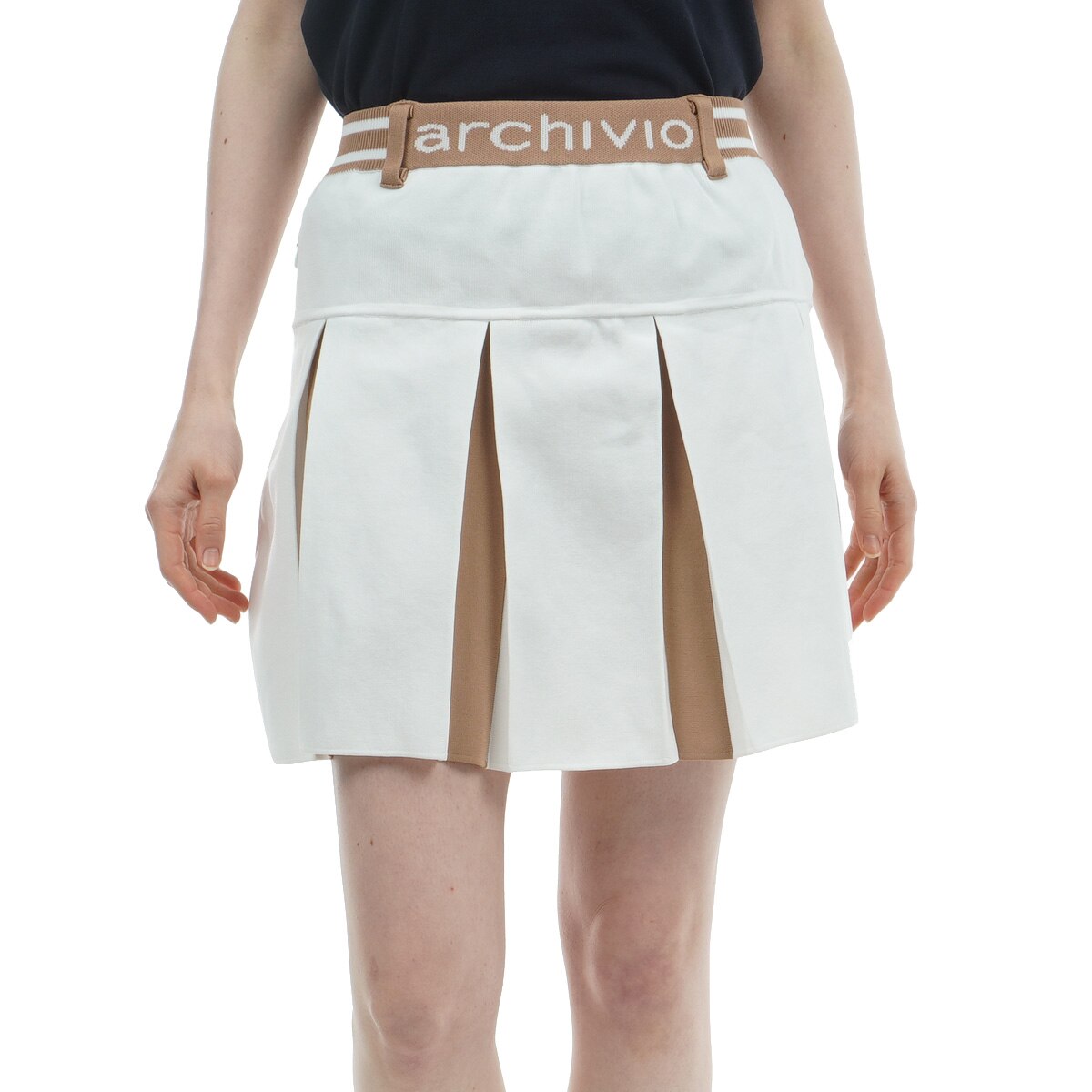 セール・アウトレット】ボックスプリーツ ニットスカート レディス